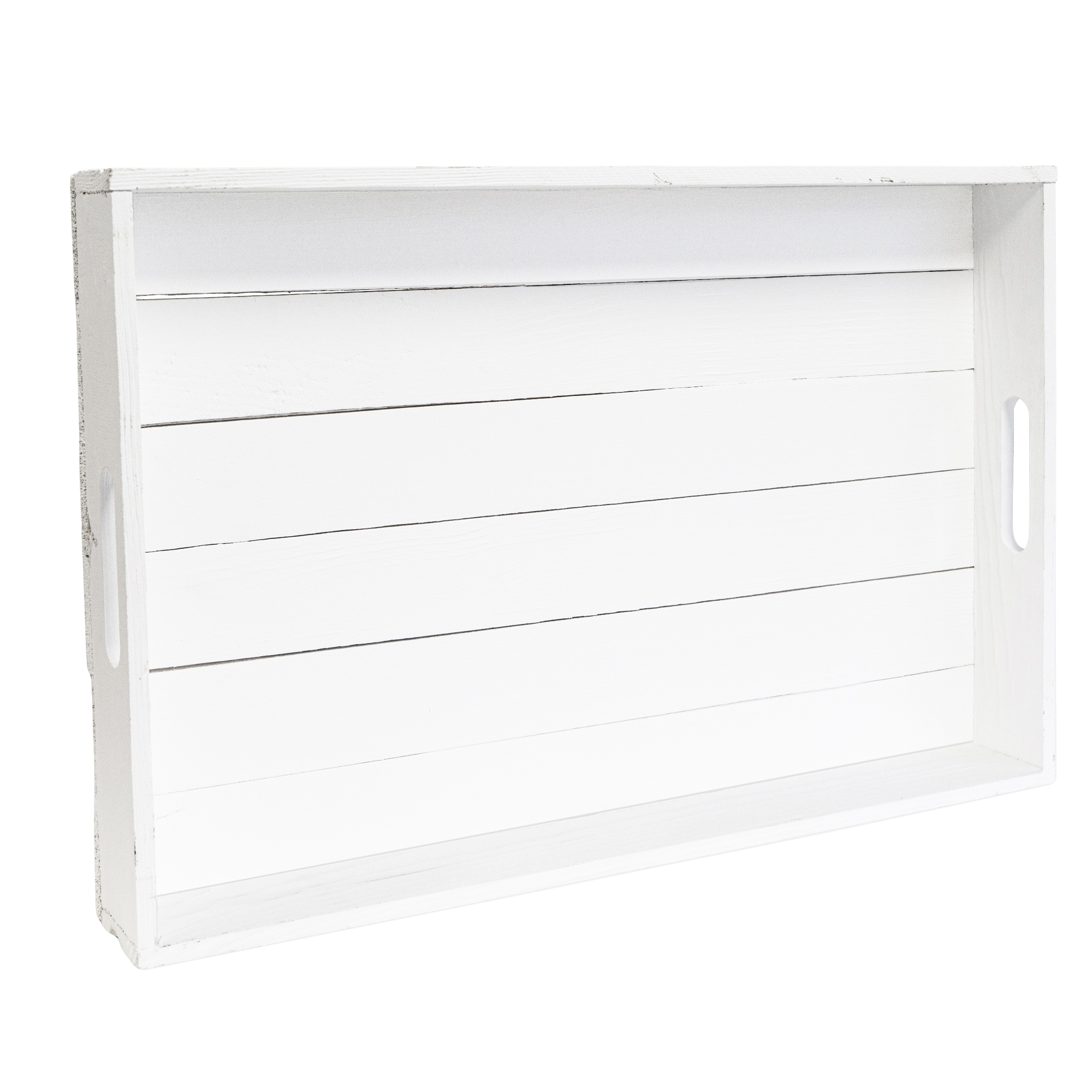 Serviertablett in weiß 60x40x8cm Holztablett Frühstückstablet Bartablett Serviertablett in weiß 60x40x8cm Holztablett Frühstückstablet Bartablett