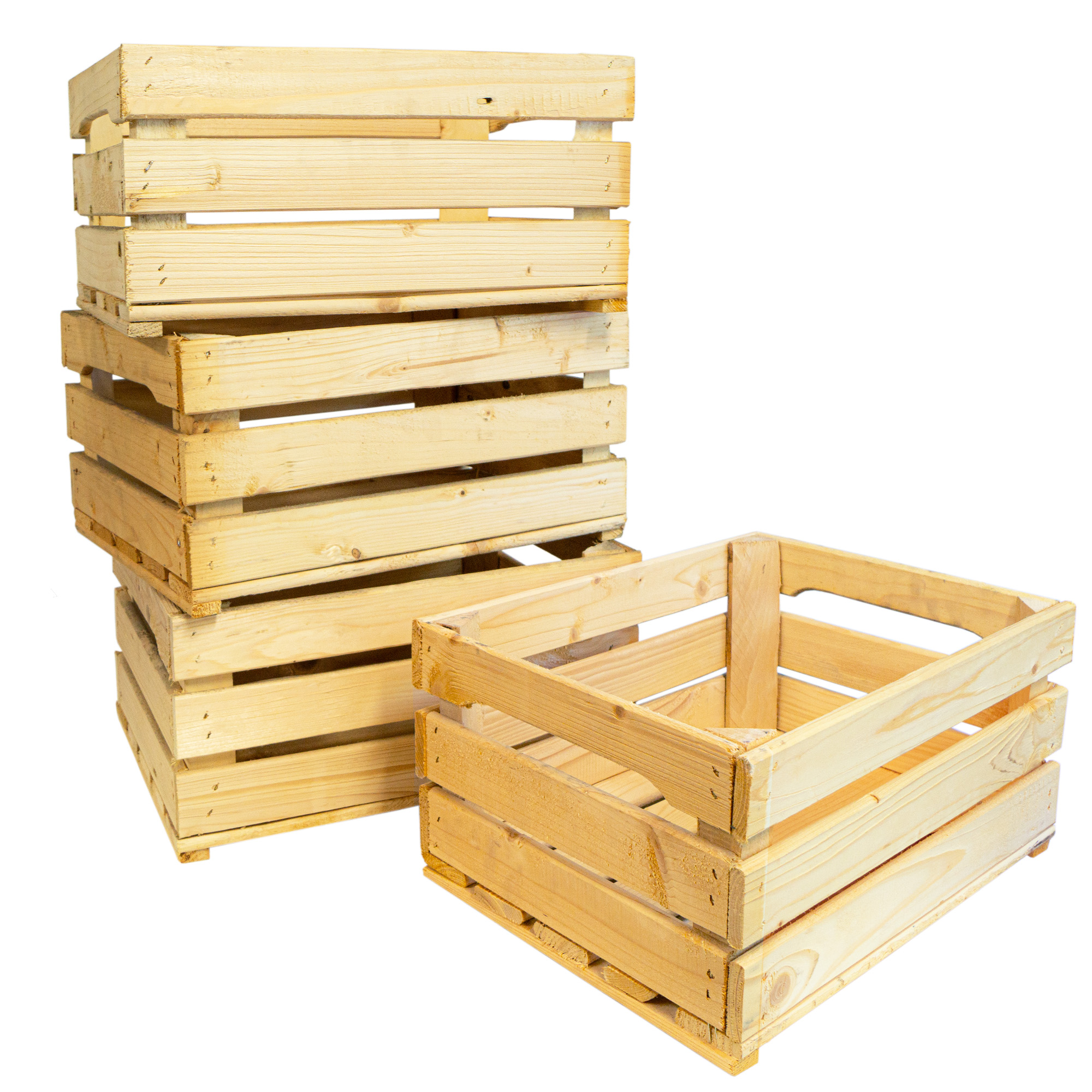 Holzkiste LASSE – Dekorative Aufbewahrungs- und Regalkiste aus Holz in Natur oder geflammt, 40 × 30 × 20 cm Natur