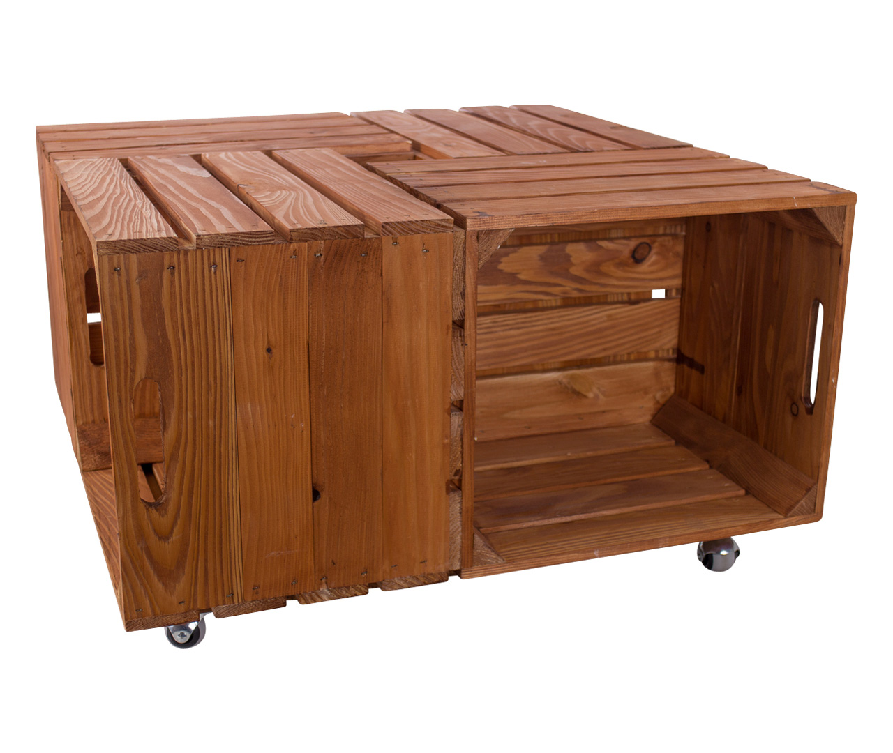 Couchtisch aus Kallax Kisten im Used look 72,5x72,5x37cm