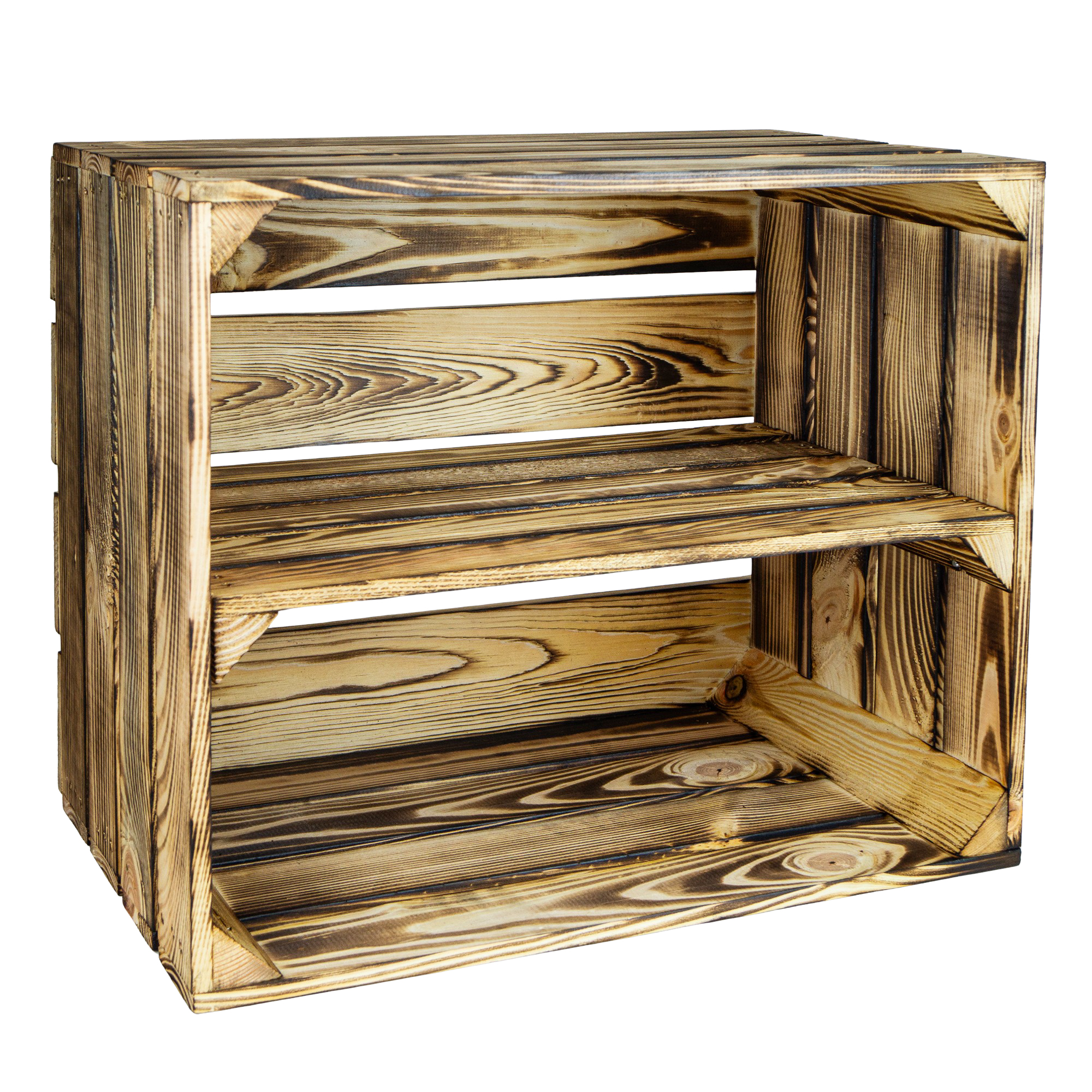 Geflammte Kiste für Schuh-und Bücherregal 50x40x30cm Geflammte Kiste für Schuh-und Bücherregal 50x40x30cm