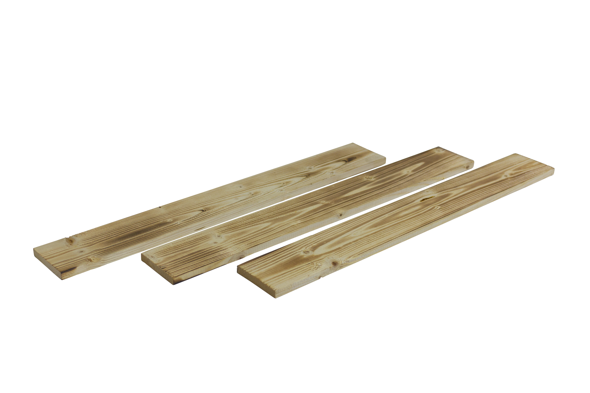 10 neue geflammte Holzbretter Latten 50 x 6,5cm