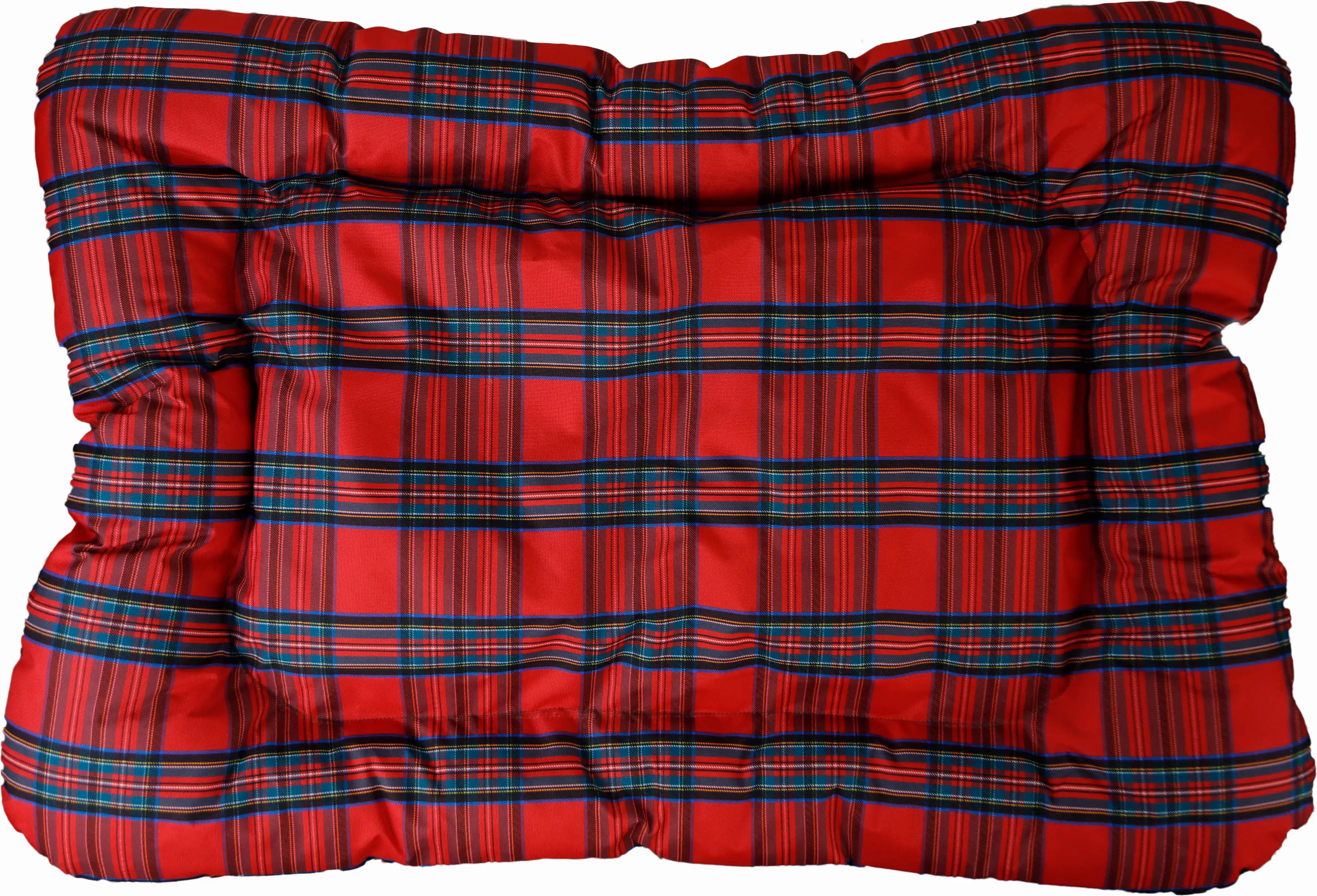 Hundebett Rocky geflammt optional mit Kissen 80x50x21cm Nur Kissen rot