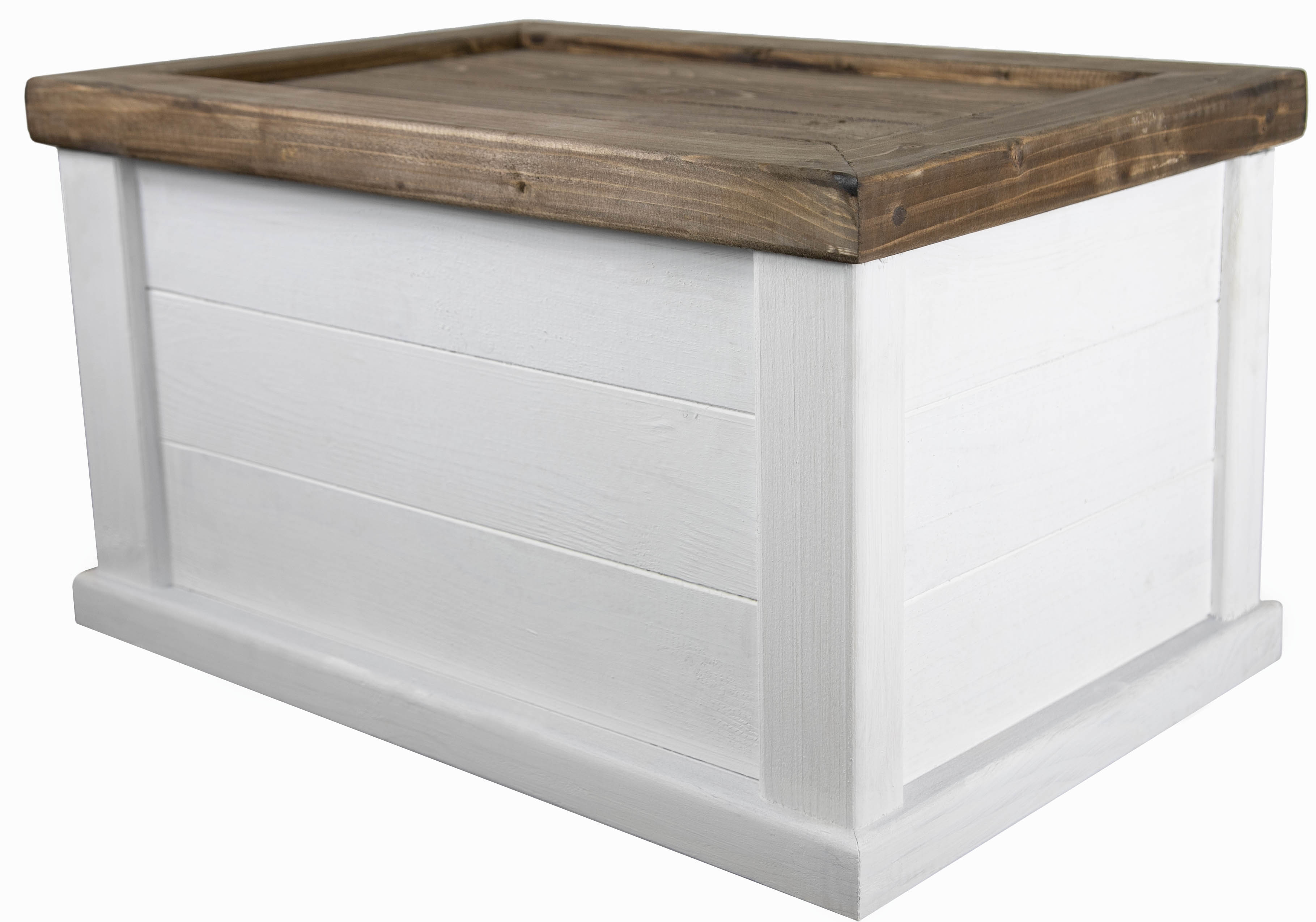 massive Holztruhe UK weiß-braun mit Zylinder 60x40x34cm massive Holztruhe UK weiß-braun mit Zylinder 60x40x34cm