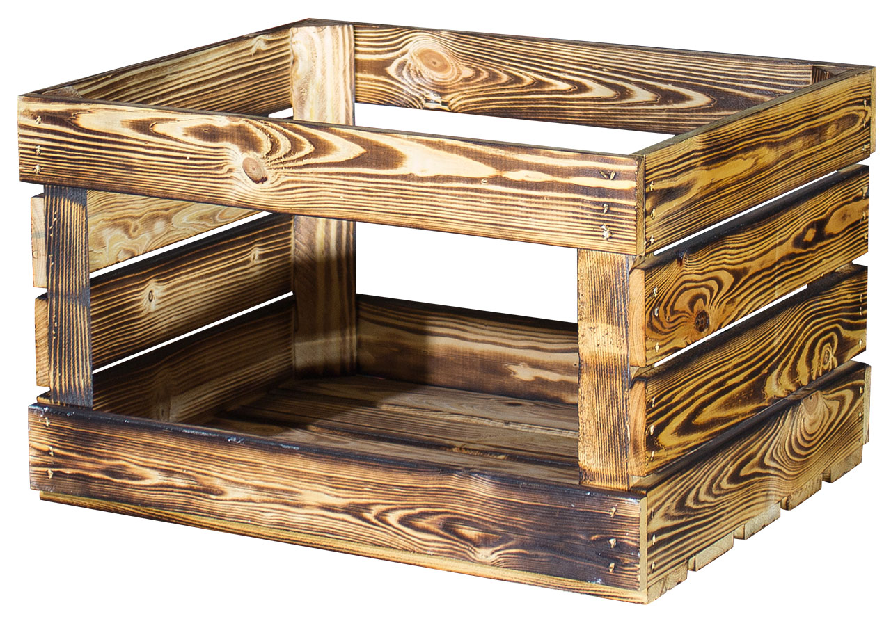 Geflammte Apfelkiste Display Edition 50x40x30cm