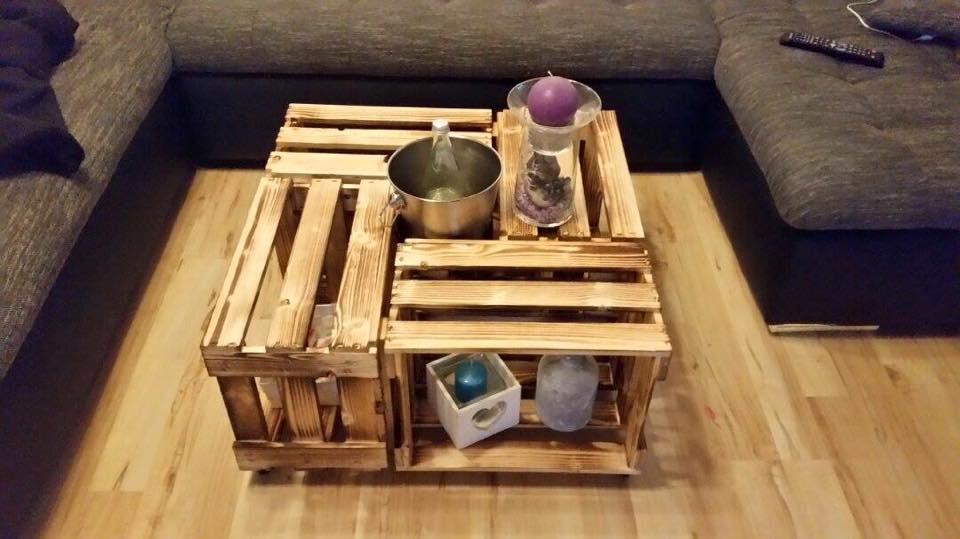 Geflammte neue Weinkiste 46x30,5x24cm 9x Geflammte Weinkiste 46x30,5x24cm