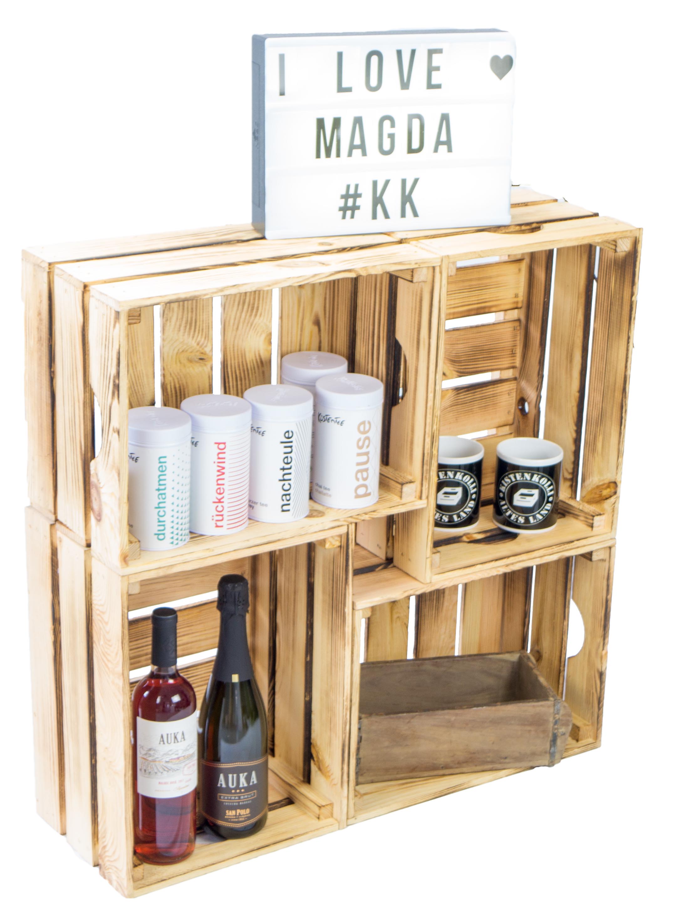 Gemüsekiste Magda geflammt 40x30x23cm Gemüsekiste Magda geflammt 40x30x23cm