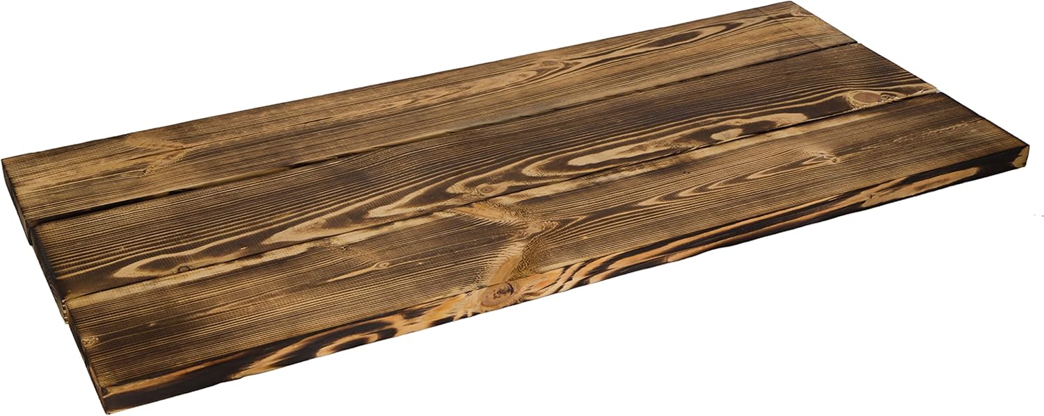 geflammte Holzplanke 100 x 14,5 x 2cm, geflammt Bohlenbrett geflammte Holzplanke 100 x 14,5 x 2cm, geflammt Bohlenbrett