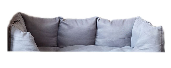 XXL Hundekissen "Balu" - Ersatzkissen in grau 115x54x40,5cm