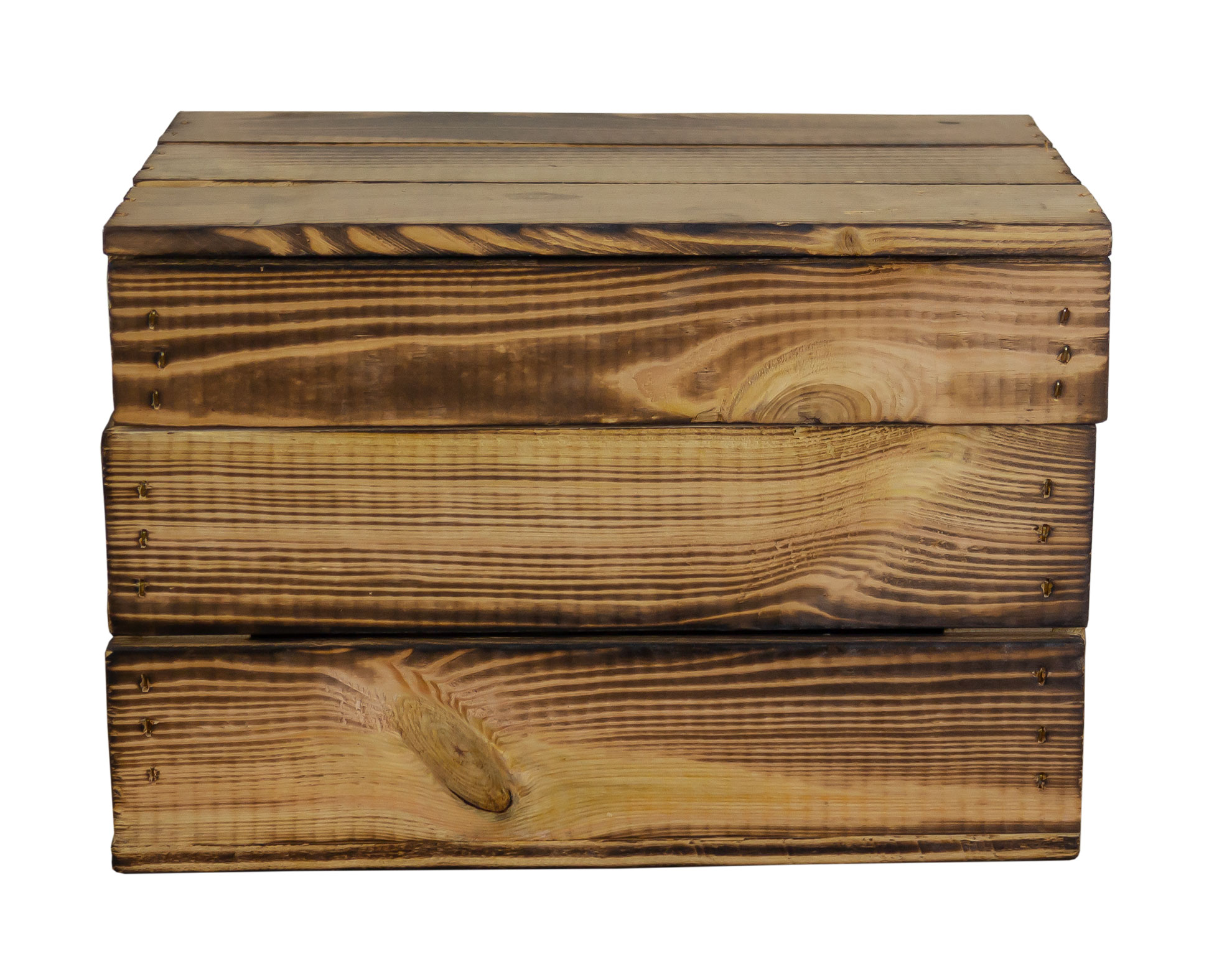 Kleine geflammte Holztruhe als Geschenkbox oder Erinnerungskiste S 30x20x20 cm