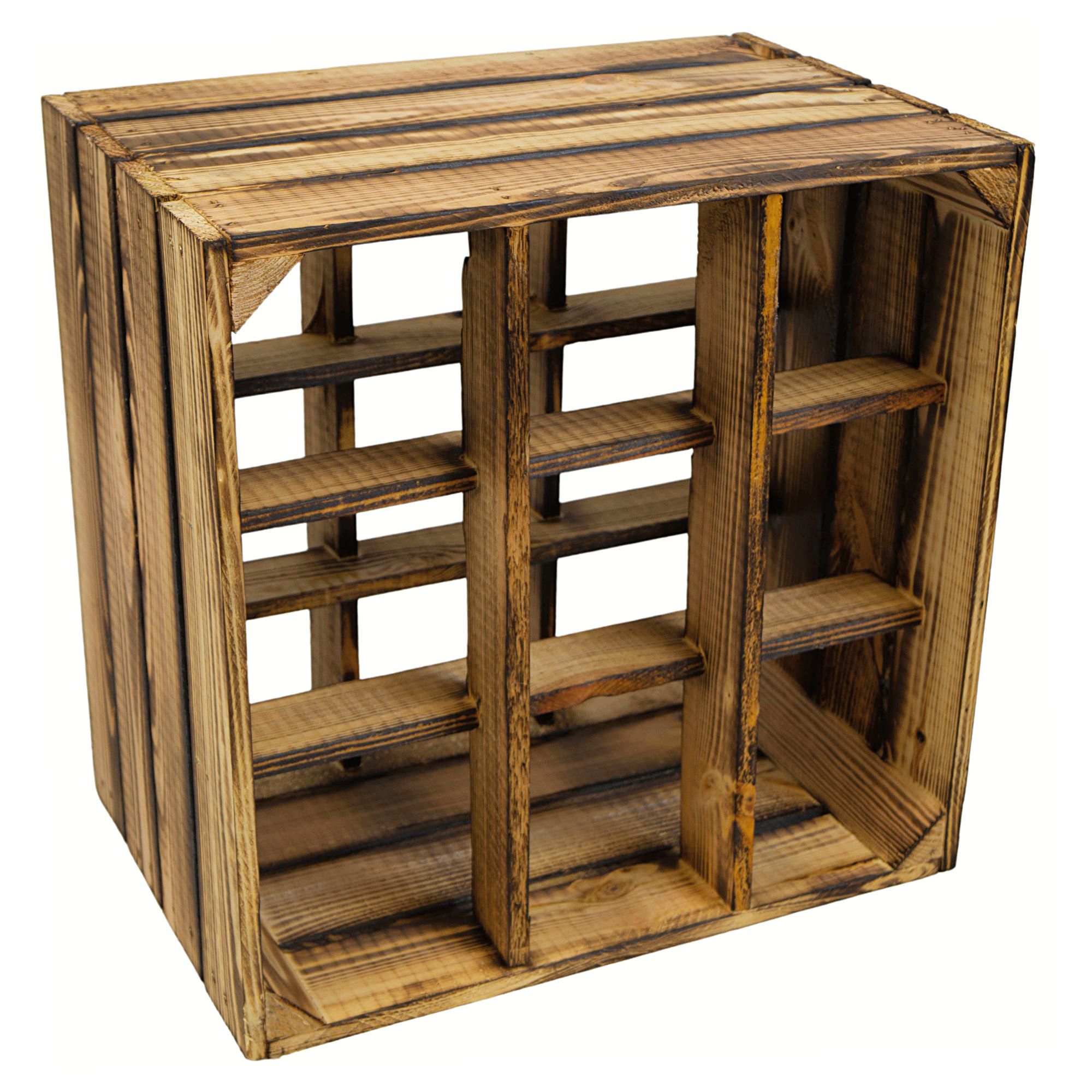 Weinregal 9er mit geflammter Einlage 40x40x27cm
