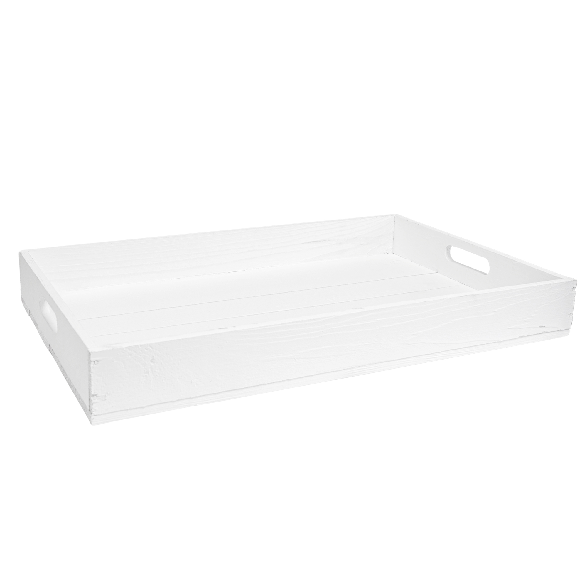 Serviertablett in weiß 60x40x8cm Holztablett Frühstückstablet Bartablett Serviertablett in weiß 60x40x8cm Holztablett Frühstückstablet Bartablett