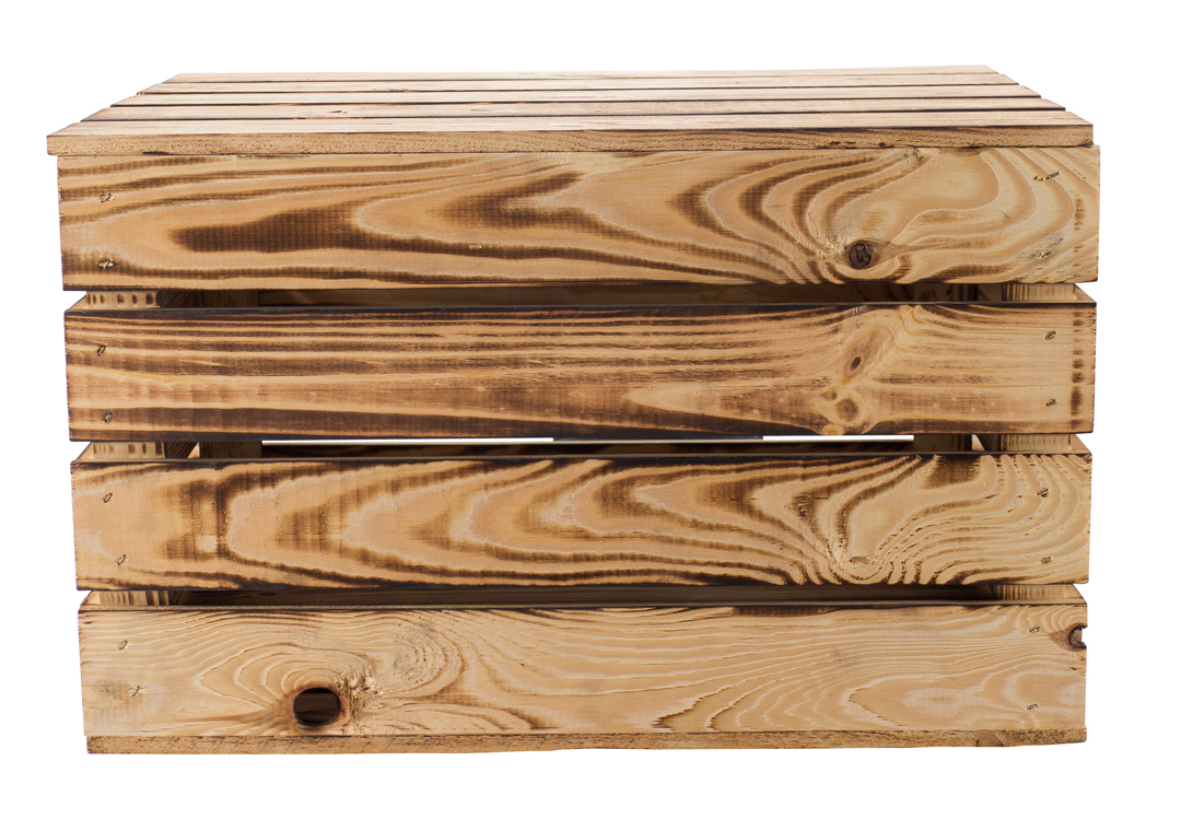 Neue Holztruhe geflammt *klein* 48x36x30cm Neue Holztruhe geflammt *klein* 48x36x30cm
