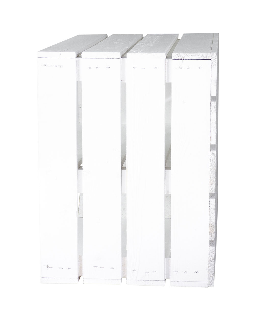 Weiße Kiste als Schuh- und Bücherregal 50x40x30cm