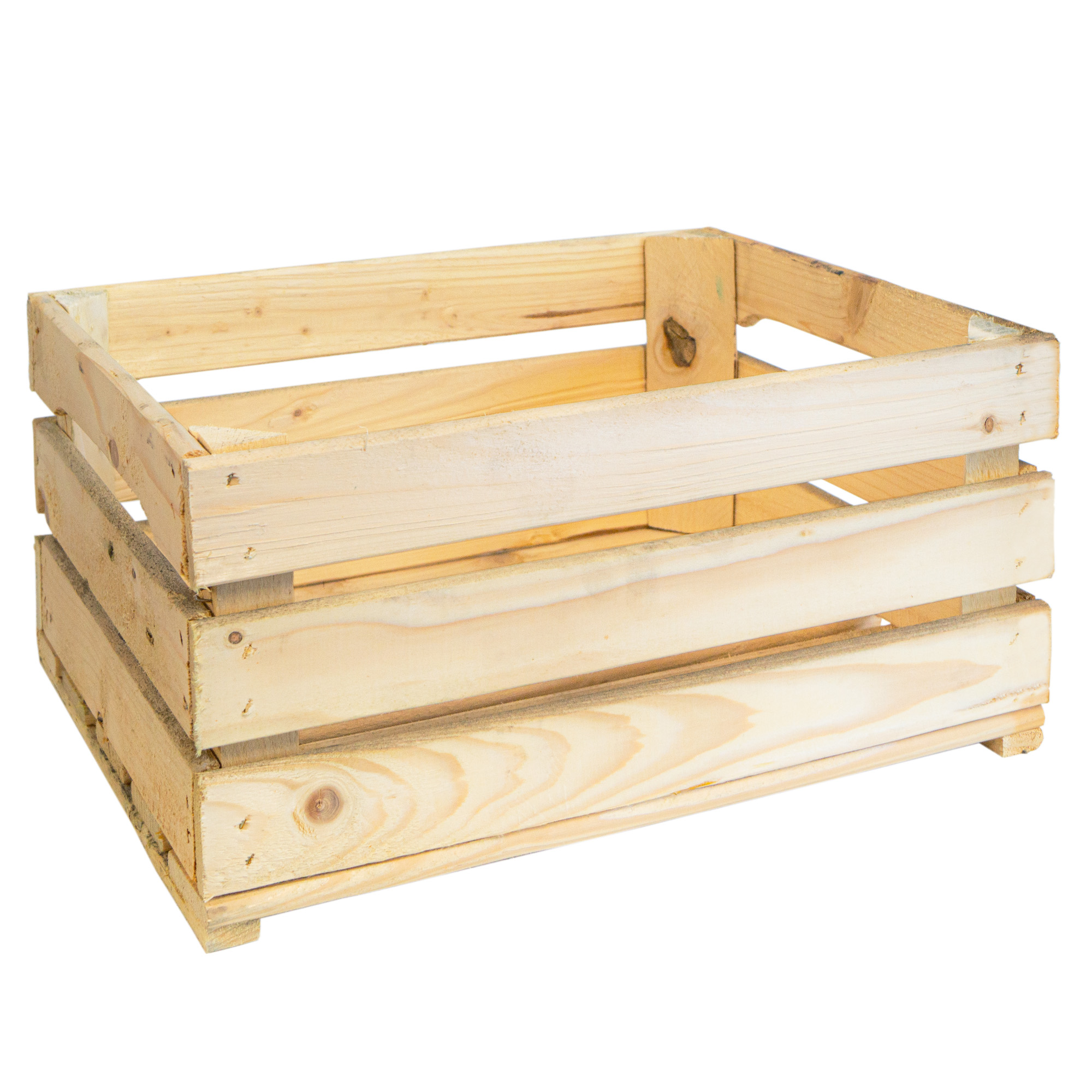 Holzkiste LASSE – Dekorative Aufbewahrungs- und Regalkiste aus Holz in Natur oder geflammt, 40 × 30 × 20 cm Natur