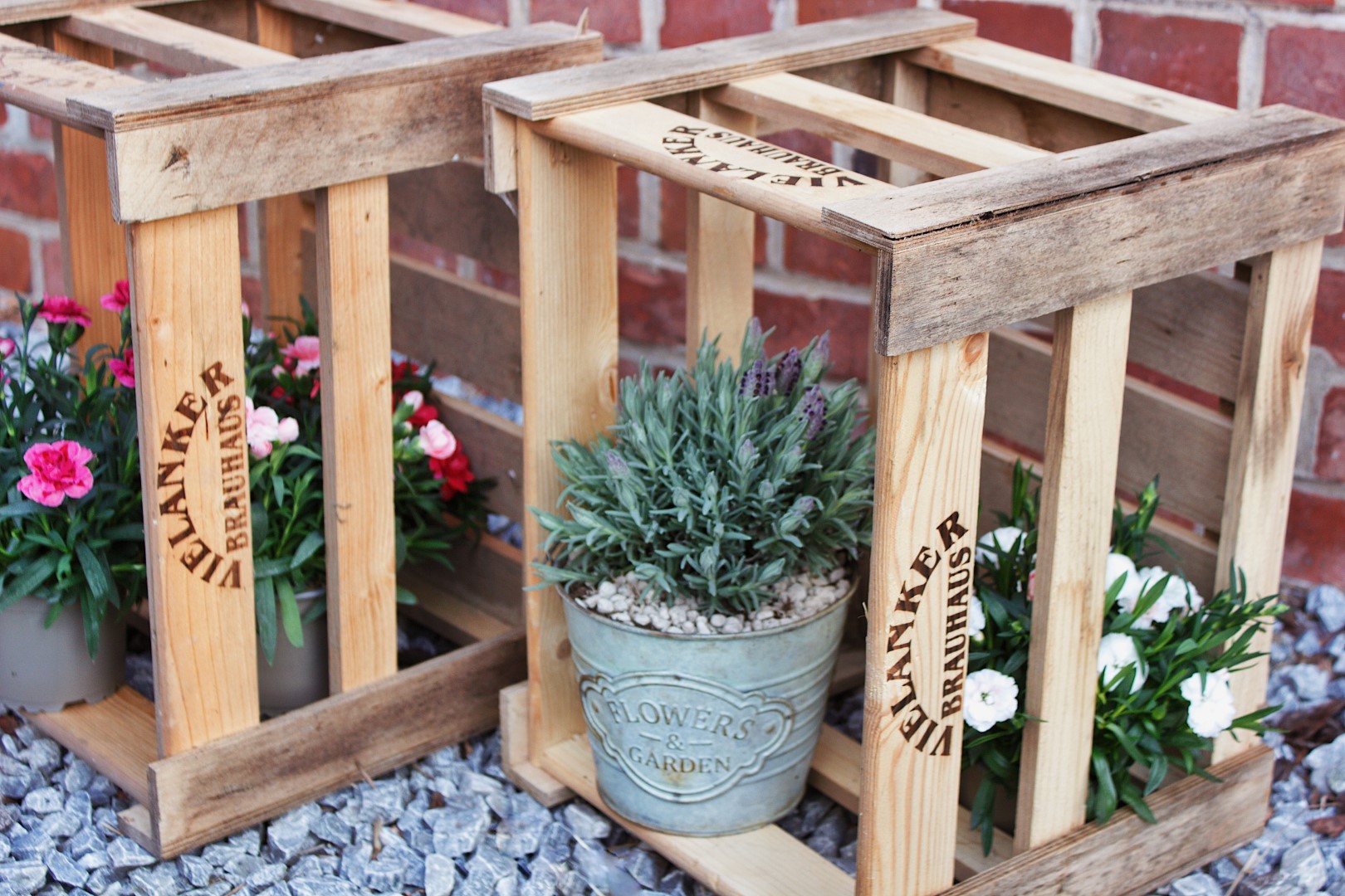 Rustikale Bierkiste vom Vielanker Brauhaus 40x30x31cm