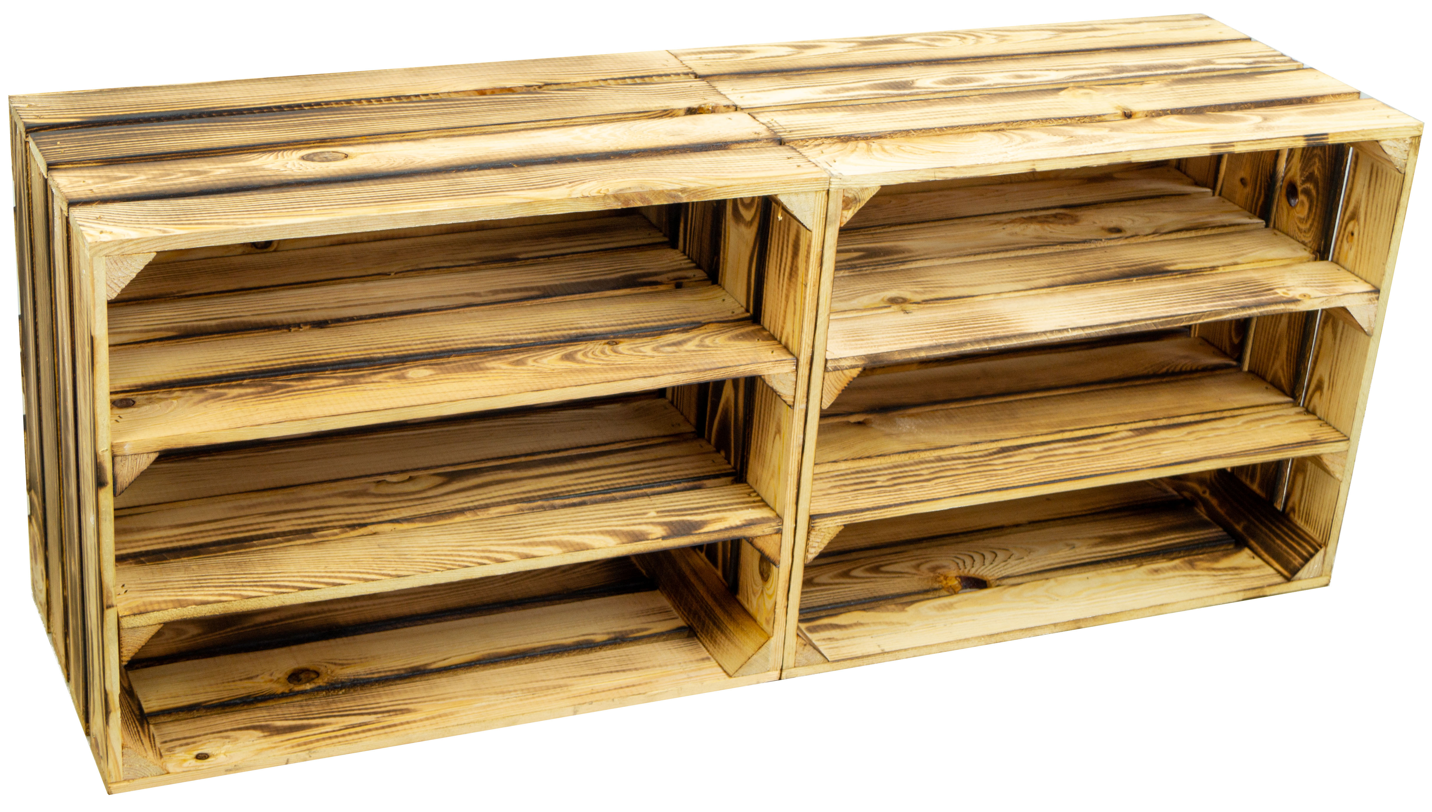 Regalkiste geflammt "Johanna" doppelt geflammt längs Regalkiste geflammt "Johanna" doppelt geflammt längs