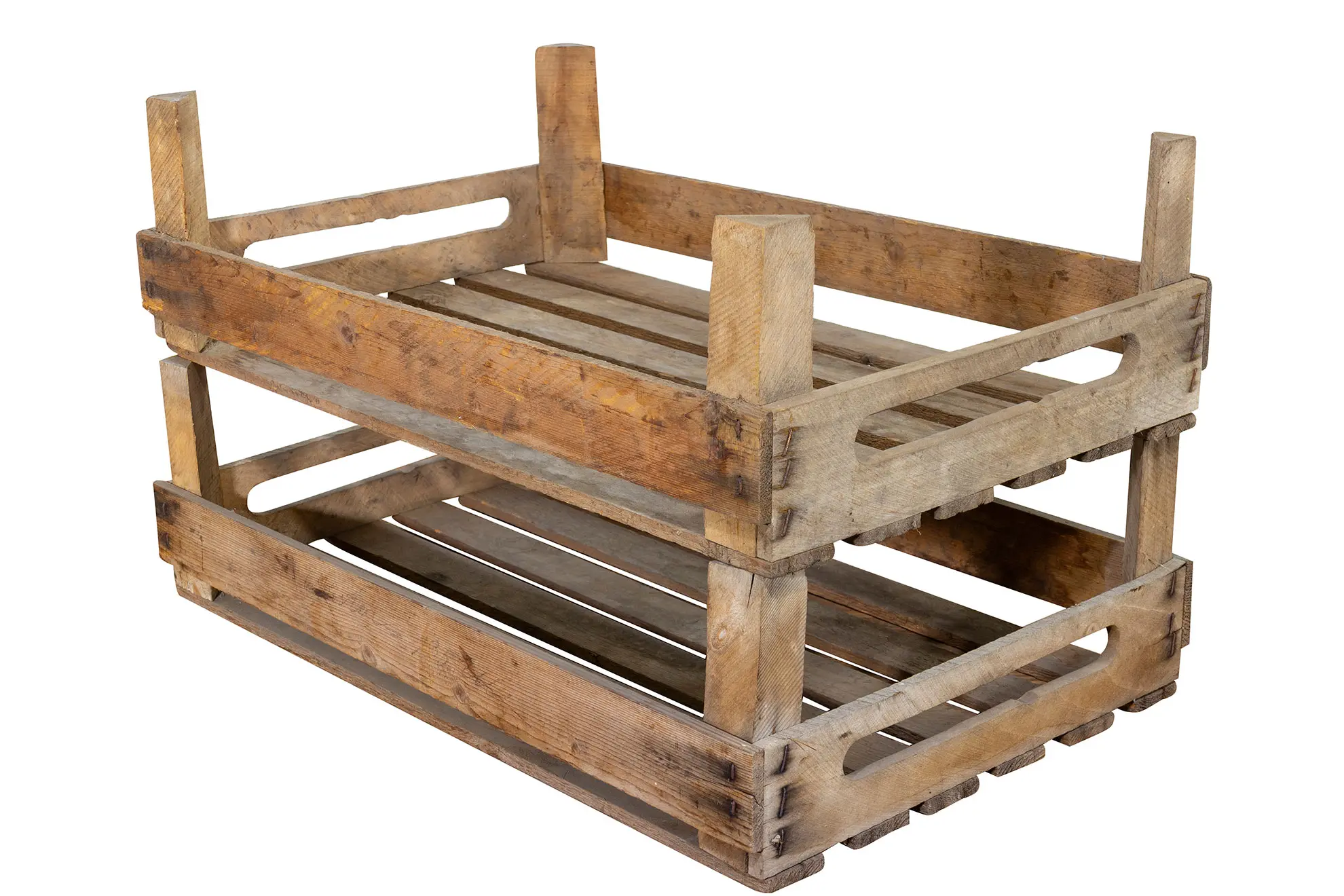 Stabile Holzsteige mit Griff 60x40x18cm