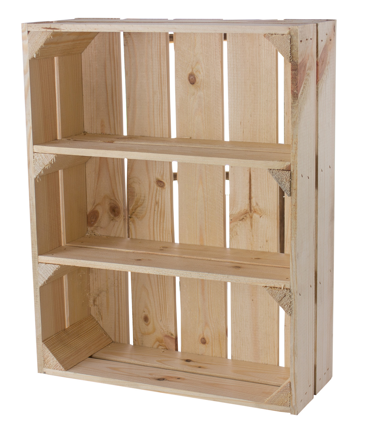 Regalkiste Flach mit 3 Fächern 50x40,5x16cm Regalkiste Flach mit 3 Fächern 50x40,5x16cm