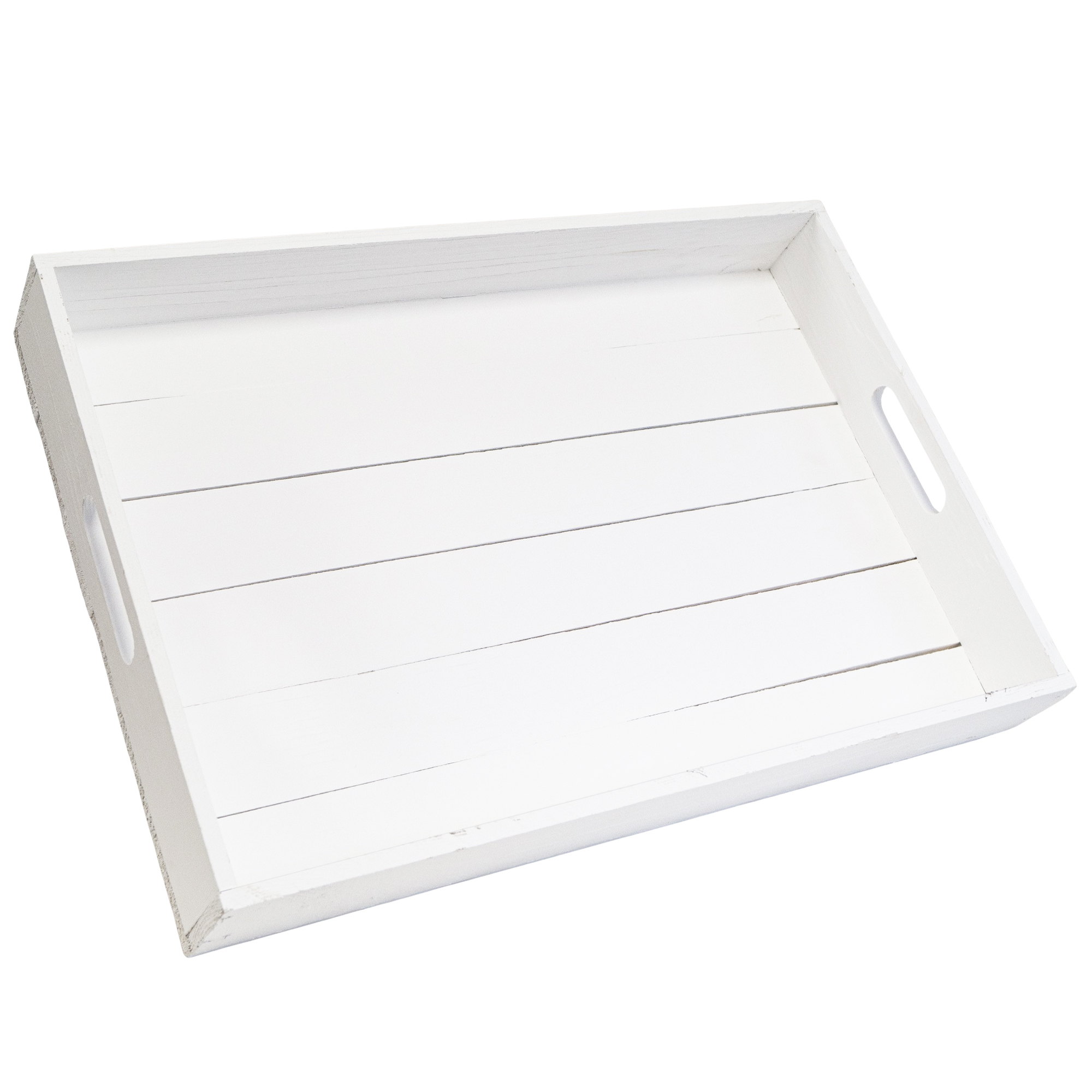 Serviertablett in weiß 60x40x8cm Holztablett Frühstückstablet Bartablett Serviertablett in weiß 60x40x8cm Holztablett Frühstückstablet Bartablett