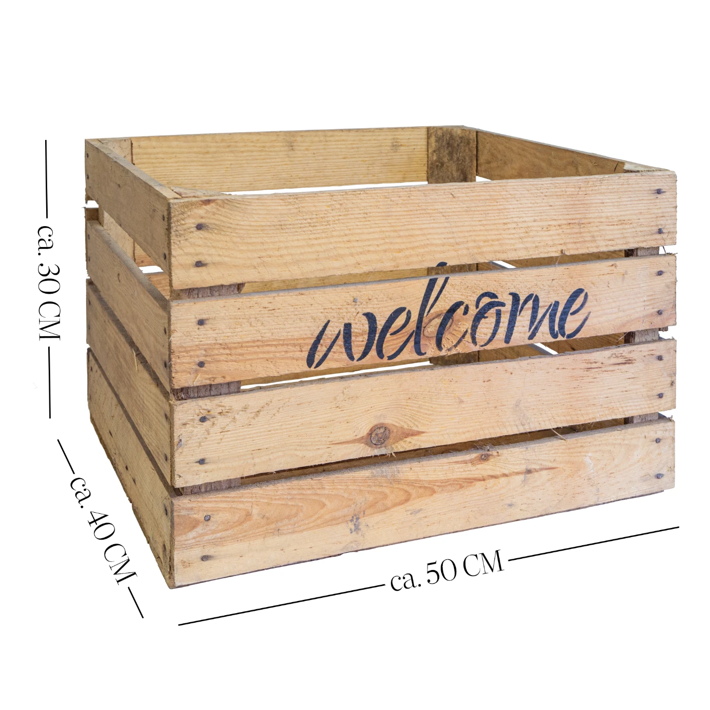 Obstkiste Welcome Welcome Natur gebraucht