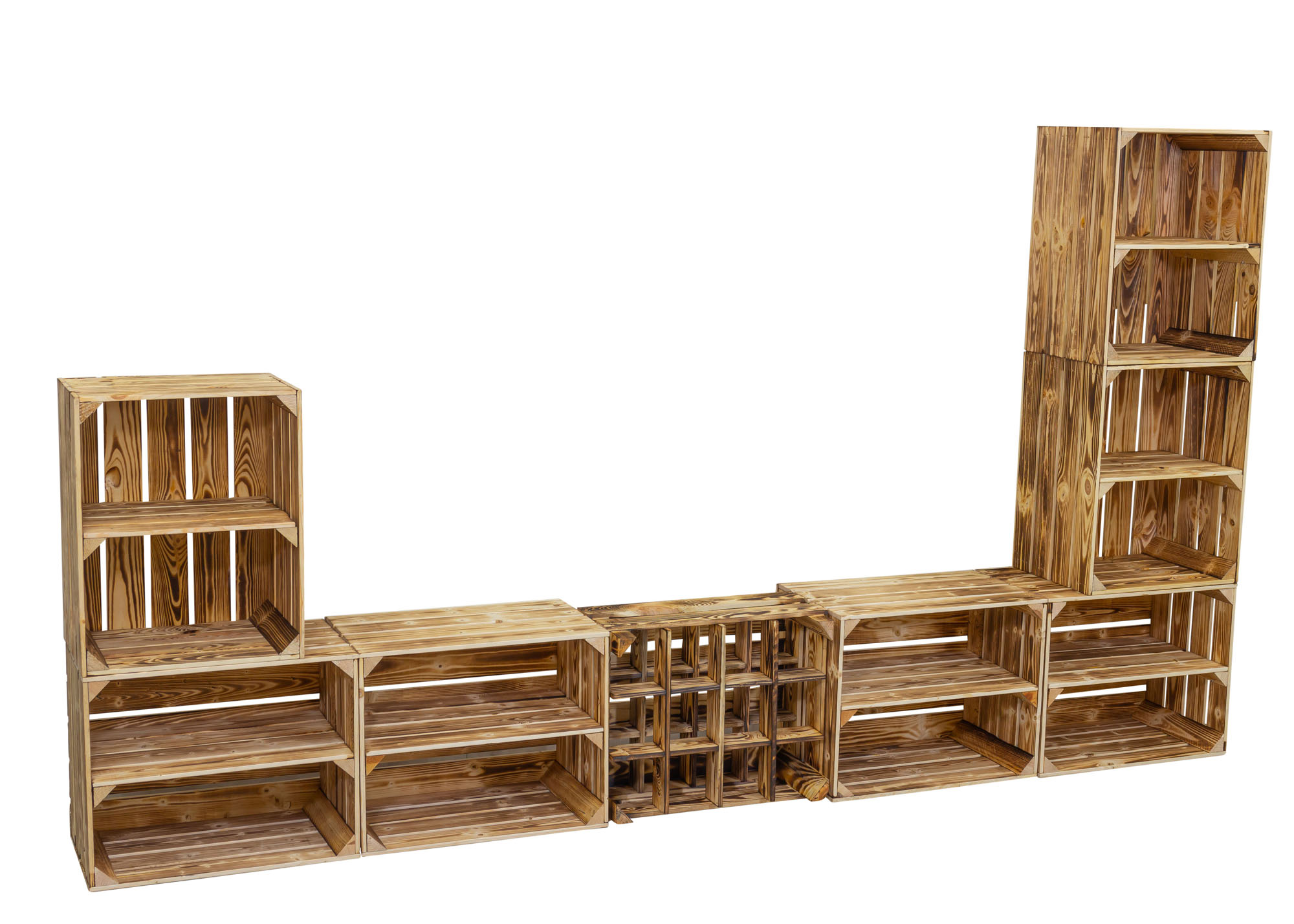 Wohnwand "Paris" mit TV Board und Kombiregalen Wohnwand "Paris" mit TV Board und Kombiregalen