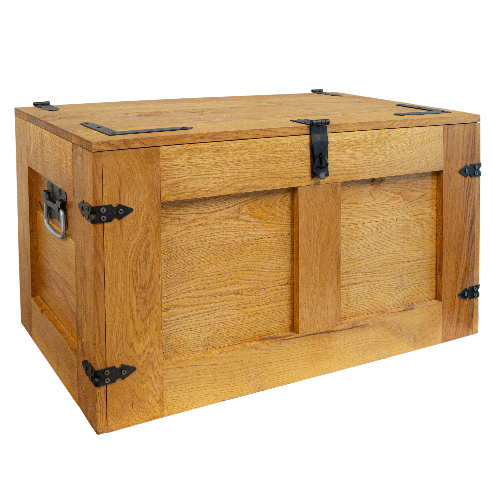 grosse Holztruhe Oskar massive Eiche 80x45x47cm