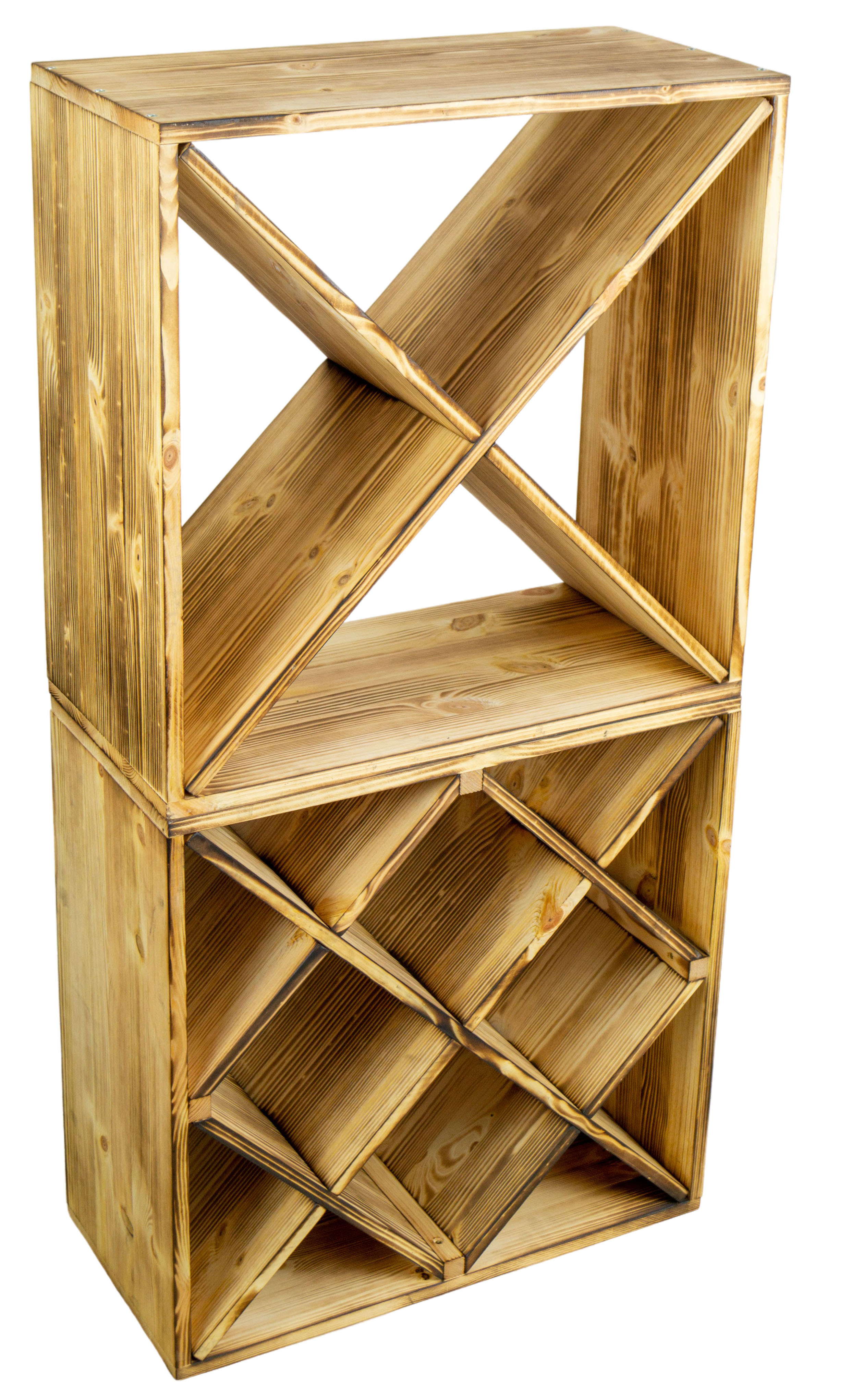 grosses Weinregal geflammt 52 x 52 "X"