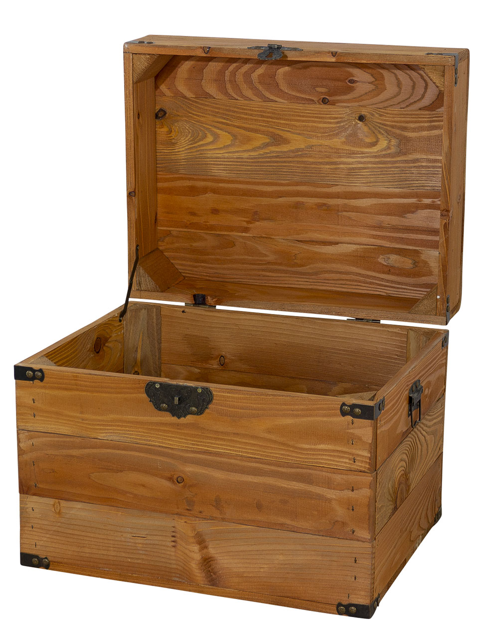 Kleine Holzkiste mit Deckel im schönen Braunton 45x35x35xcm Kleine Holzkiste mit Deckel im schönen Braunton 45x35x35xcm