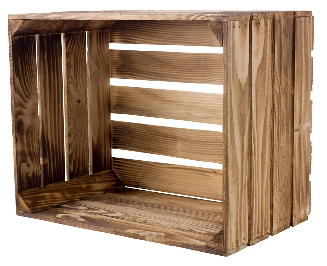 Geflammte Kiste mit "Adventskiste" Aufdruck 50x40x30cm Geflammte Kiste mit "Adventskiste" Aufdruck 50x40x30cm