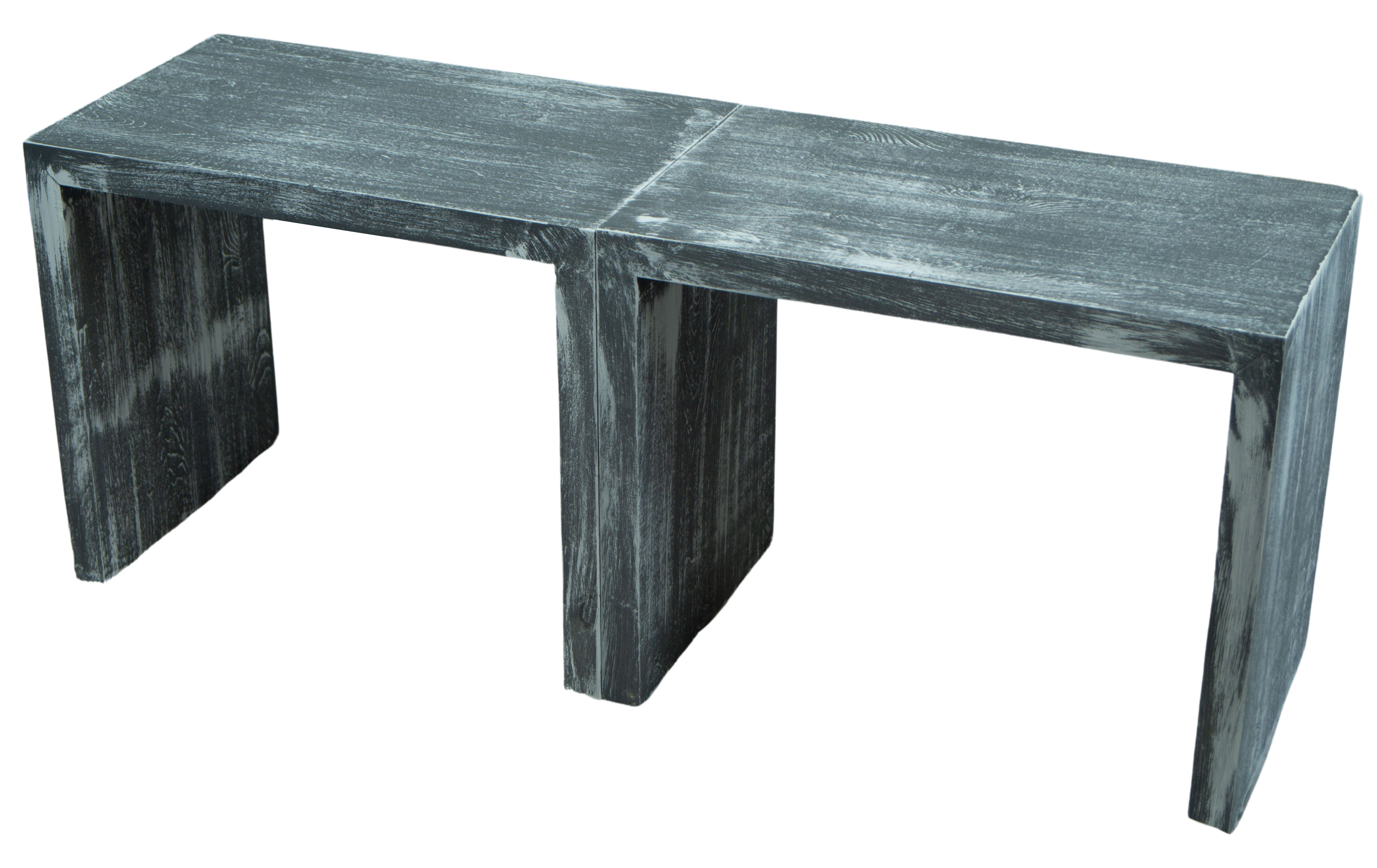 Beistelltisch 50x40x40cm Sitzhocker in shabby schwarz Beistelltisch 50x40x40cm Sitzhocker in shabby schwarz