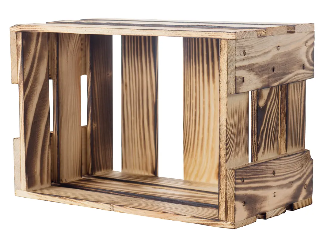 Mini-Weinkiste in geflammt 34x23x19cm Mini-Weinkiste in geflammt 34x23x19cm