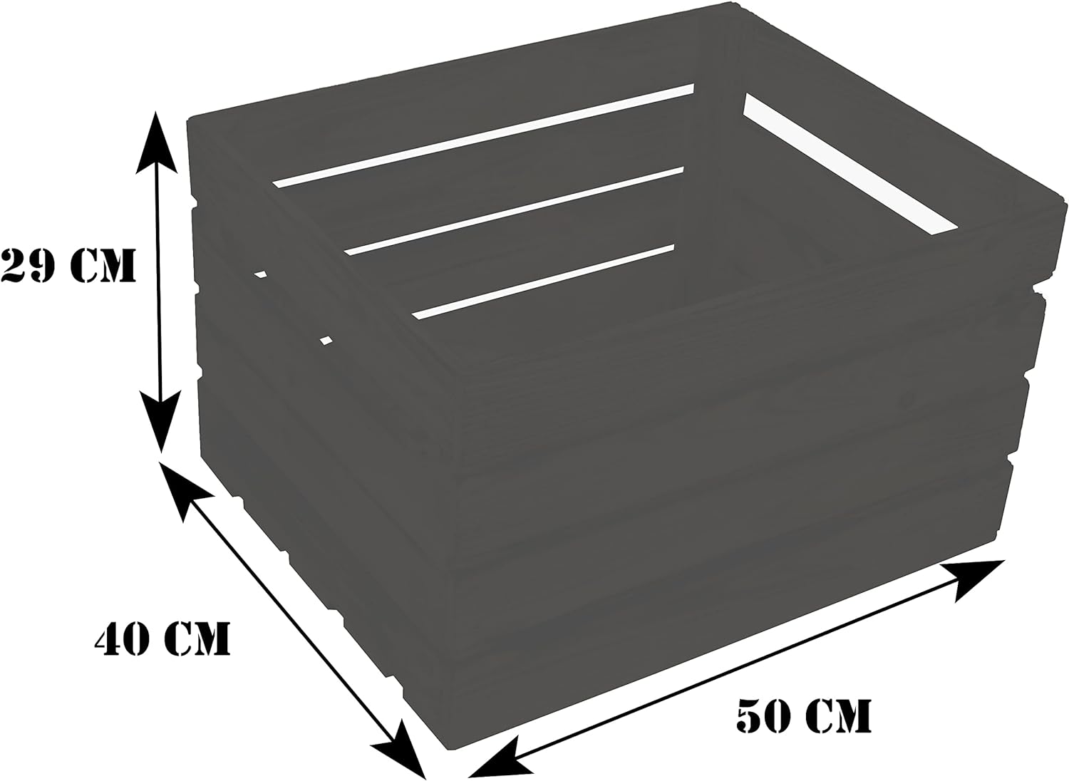 Kisten geflammt 50x40x29cm / 40x30x25cm Deko & Möbelkisten Wohnwand Obstkisten Weinkisten Optik DIY Upcycling (4er Set Mix mit Bella Längs) Kisten geflammt 50x40x29cm / 40x30x25cm 4er Set Mix mit Bella Quer