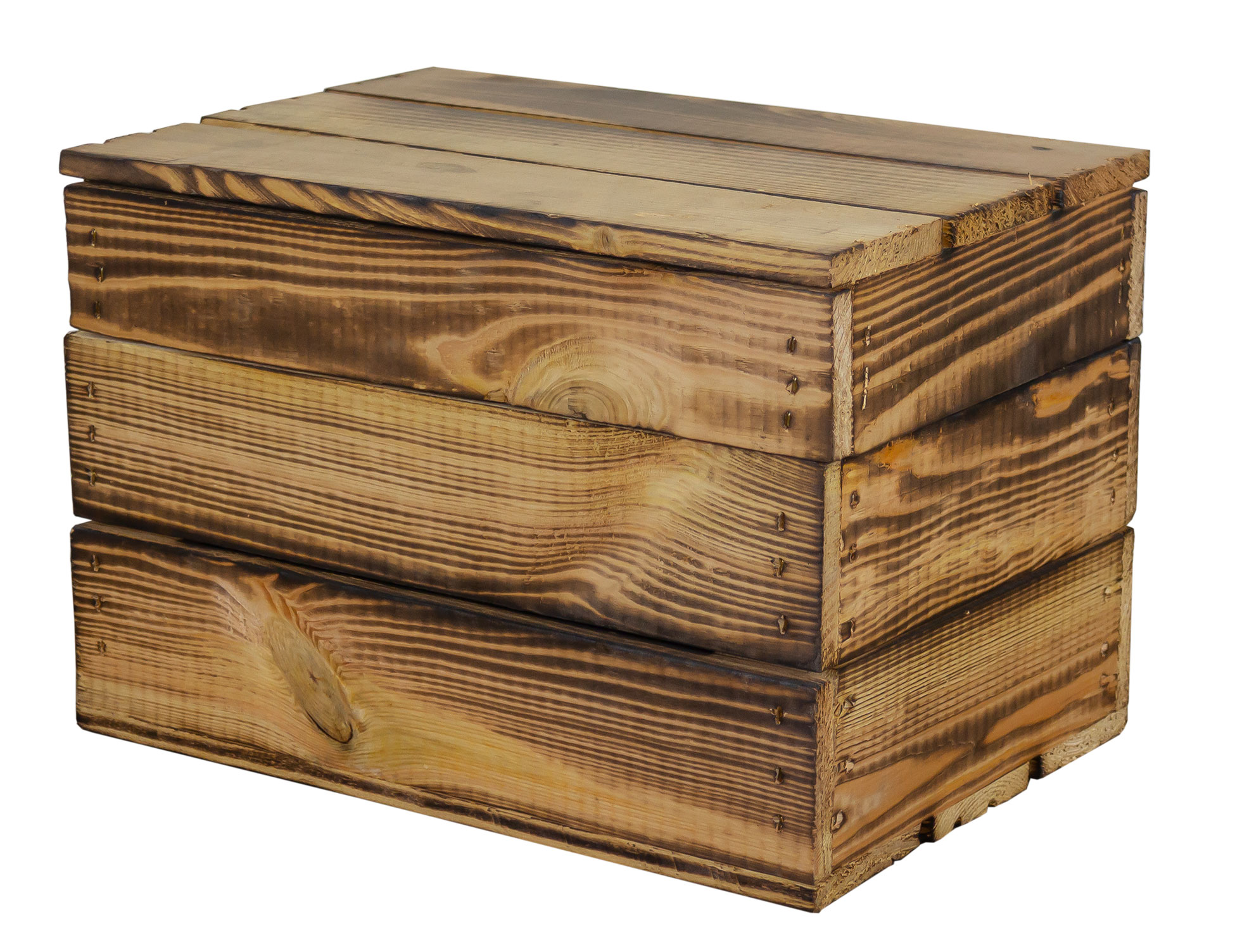 Kleine geflammte Holztruhe als Geschenkbox oder Erinnerungskiste S 30x20x20 cm