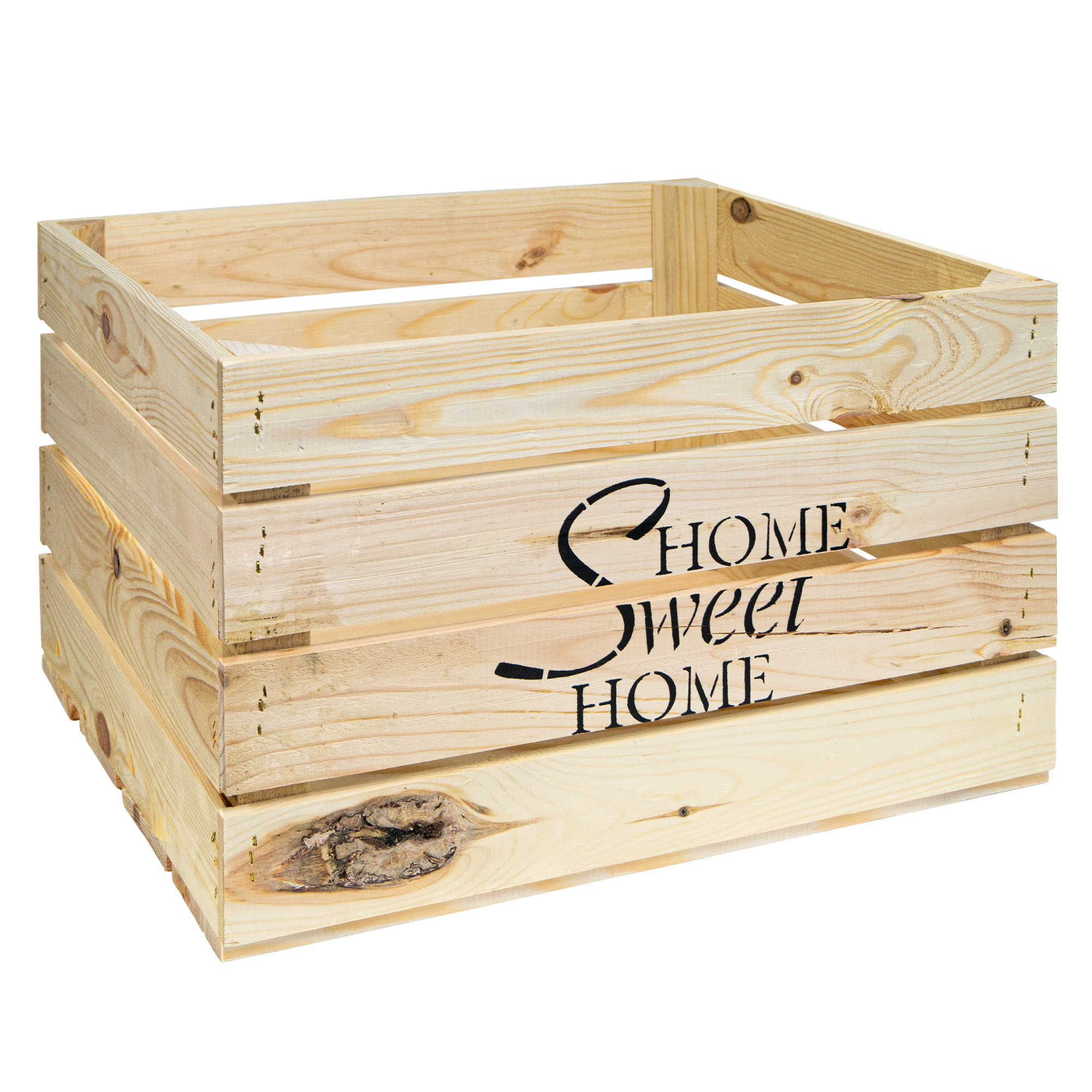 Obstkiste Home Sweet Home HSH Natur Neu