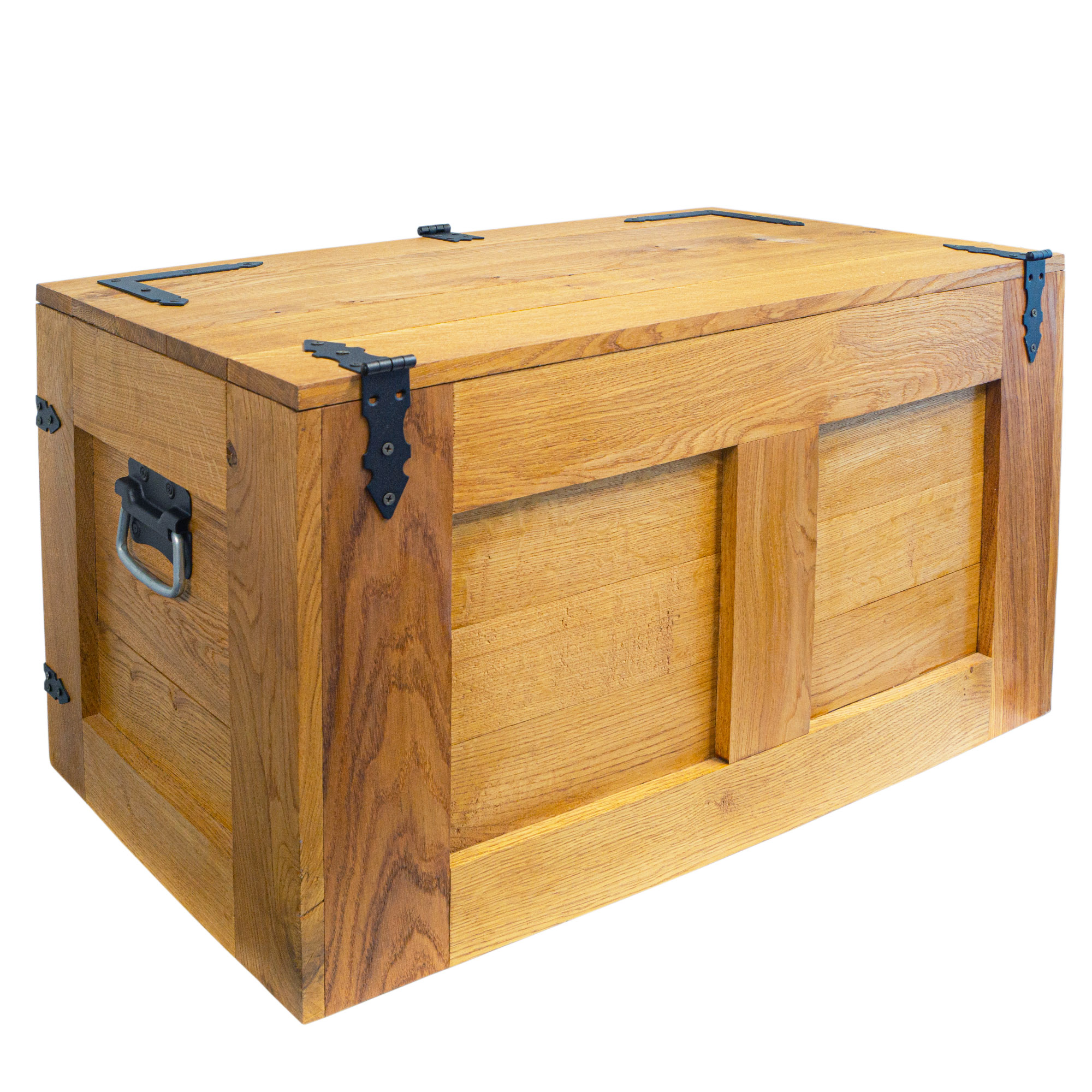 grosse Holztruhe Oskar massive Eiche 80x45x47cm