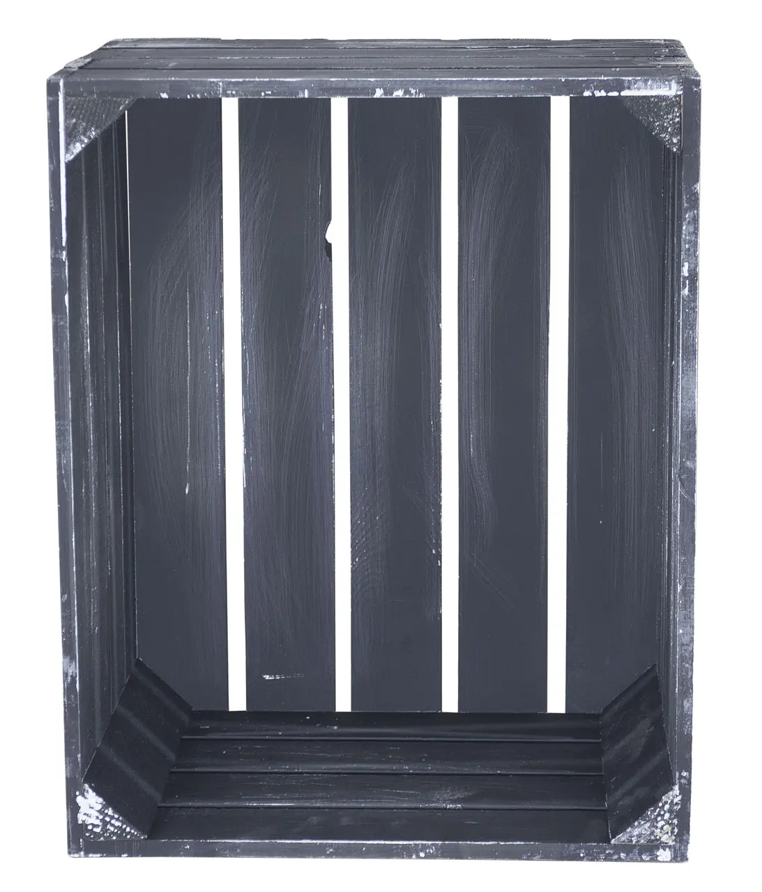 Holzkiste Shabby Schwarz 50x40x30cm