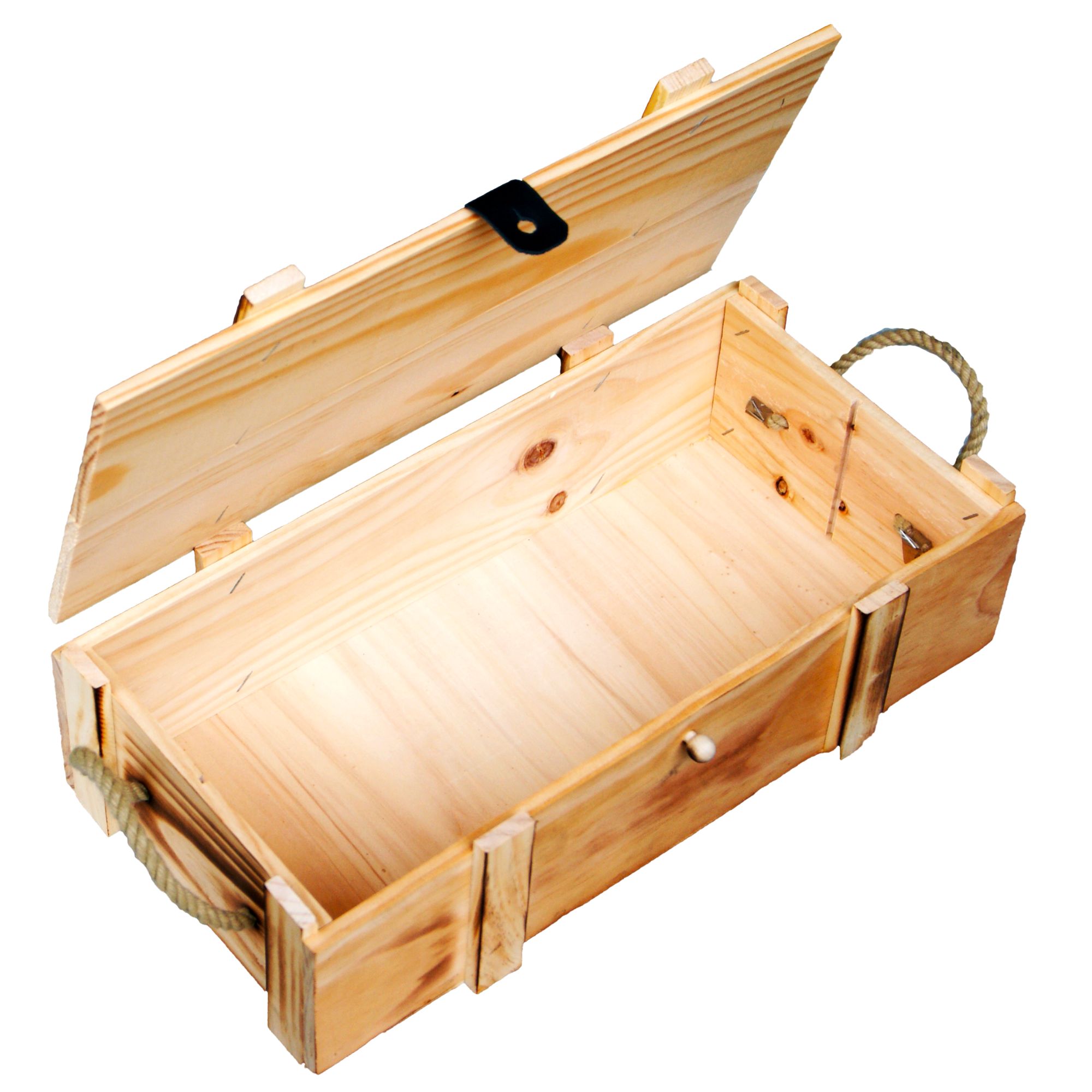 2er Weinkiste geflammt inkl. Holzwolle