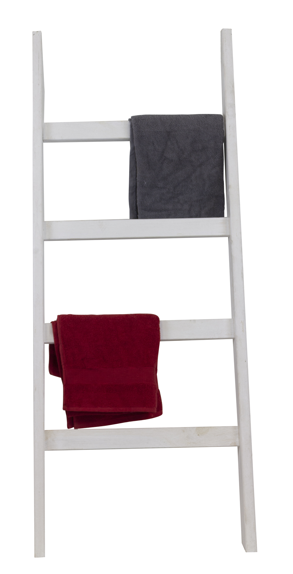 Breite weiße Handtuchleiter 4 Sprossen 140x55x7cm Breite weiße Handtuchleiter 4 Sprossen 140x55x7cm