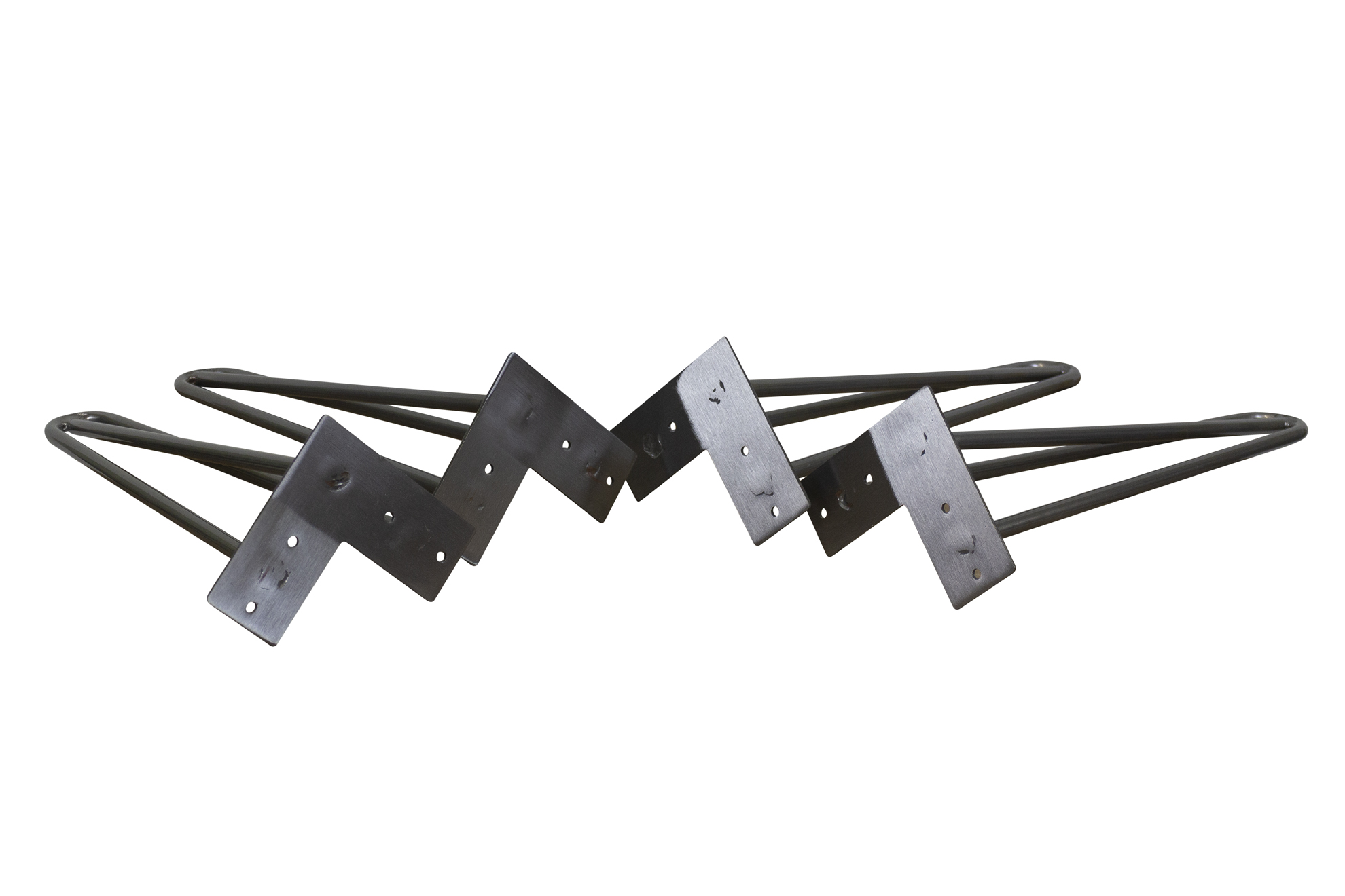 Hairpin Legs Tischbeine 2 Stangen/36cm "grau" 4er Set