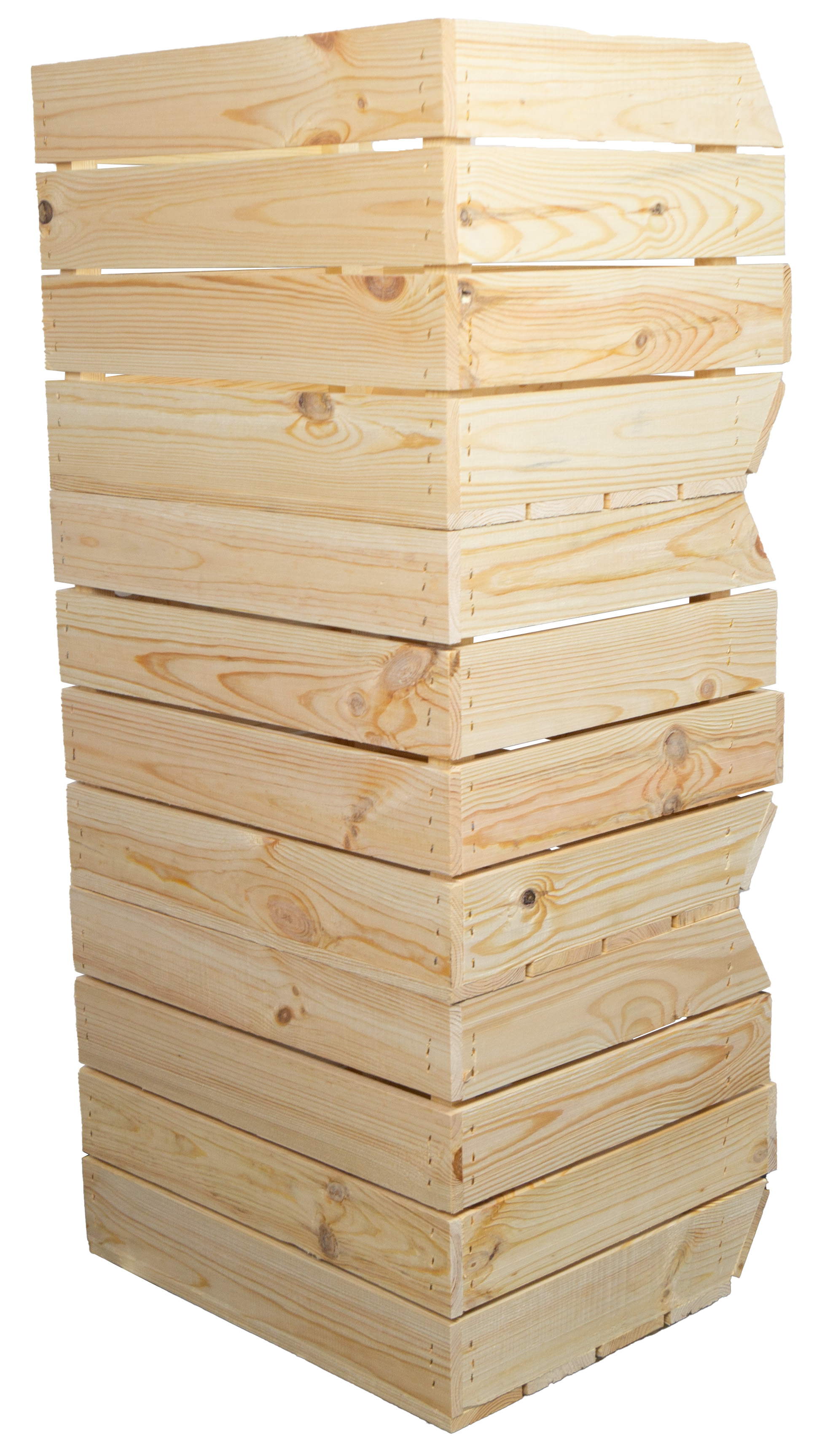 3er Set Küchenregal Olaf 40x33x30 cm in natur Gemüsekiste Obsthorde Gemüsekorb Obstschale Holzkiste Obstkiste