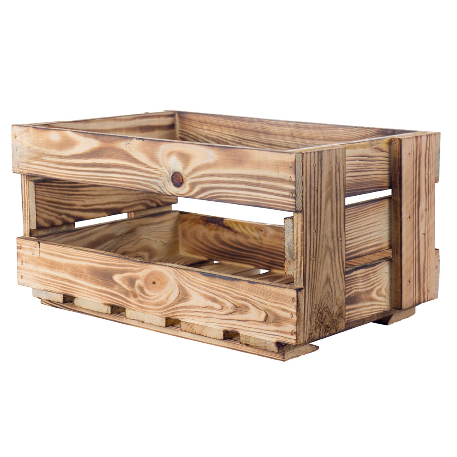 Geflammte neue Weinkiste 46x30,5x24cm Geflammte neue Weinkiste 46x30,5x24cm