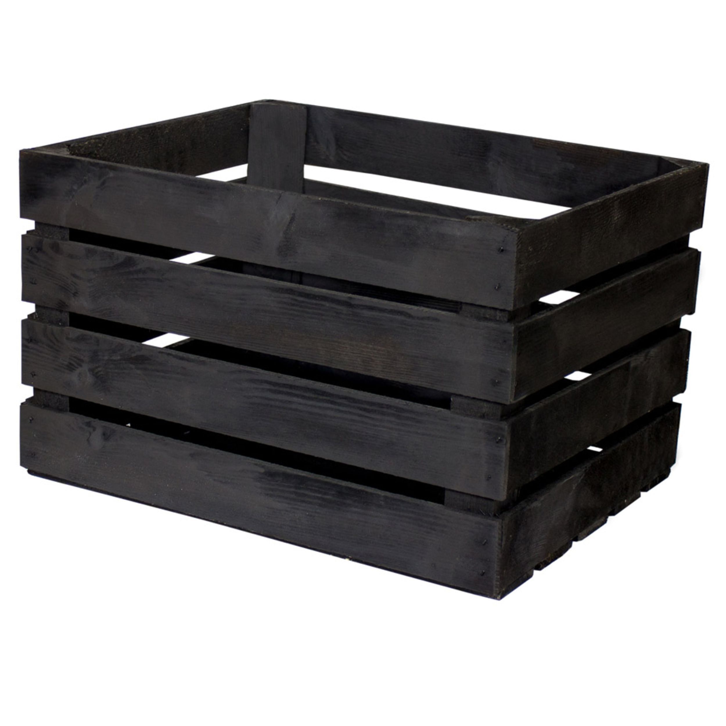 Neue Schwarze Apfelkiste 50x40x30cm Neue Schwarze Apfelkiste 50x40x30cm