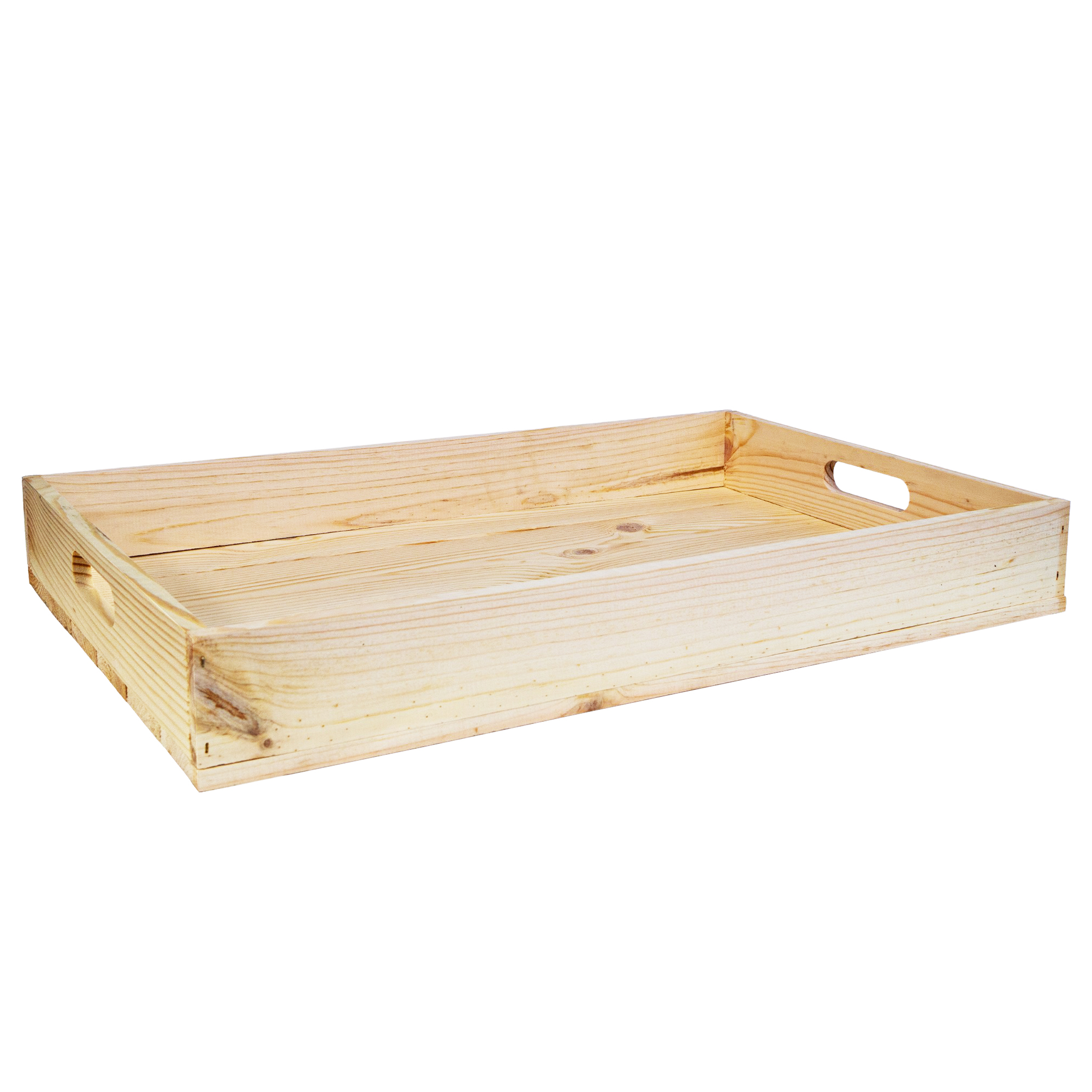 Serviertablett in Natur 60x40x8cm Holztablett Frühstückstablet Bartablett