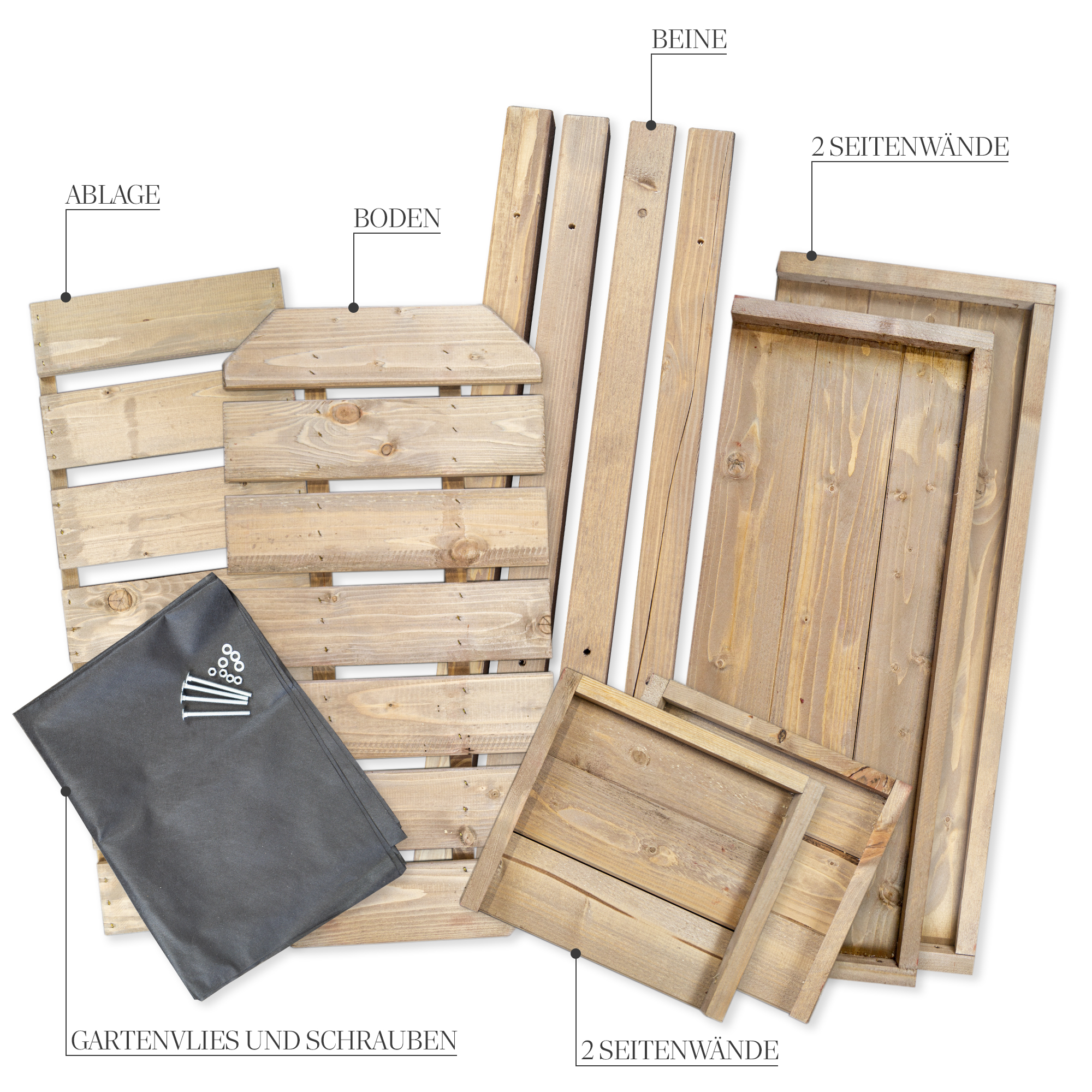 Hochbeet L 79x40x79cm Palisander Hochbeet L 79x40x79cm Palisander