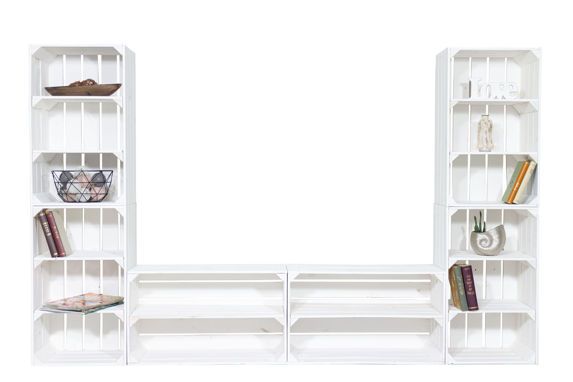 TV-Board "Steven" mit hohen Regalkisten TV-Board "Steven" mit hohen Regalkisten