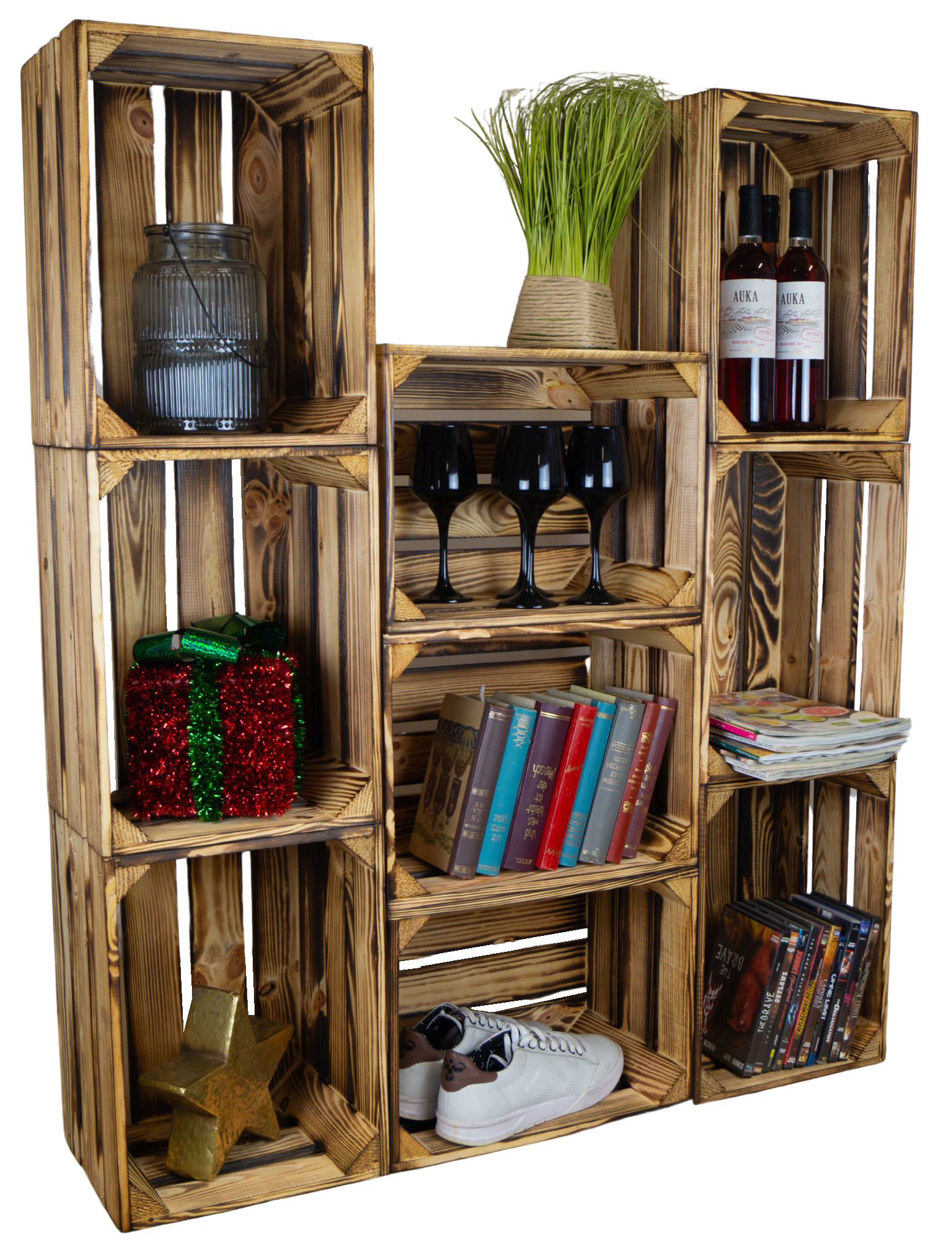 Kleine Obstkiste Bella in geflammt Kleine Obstkiste Bella in geflammt