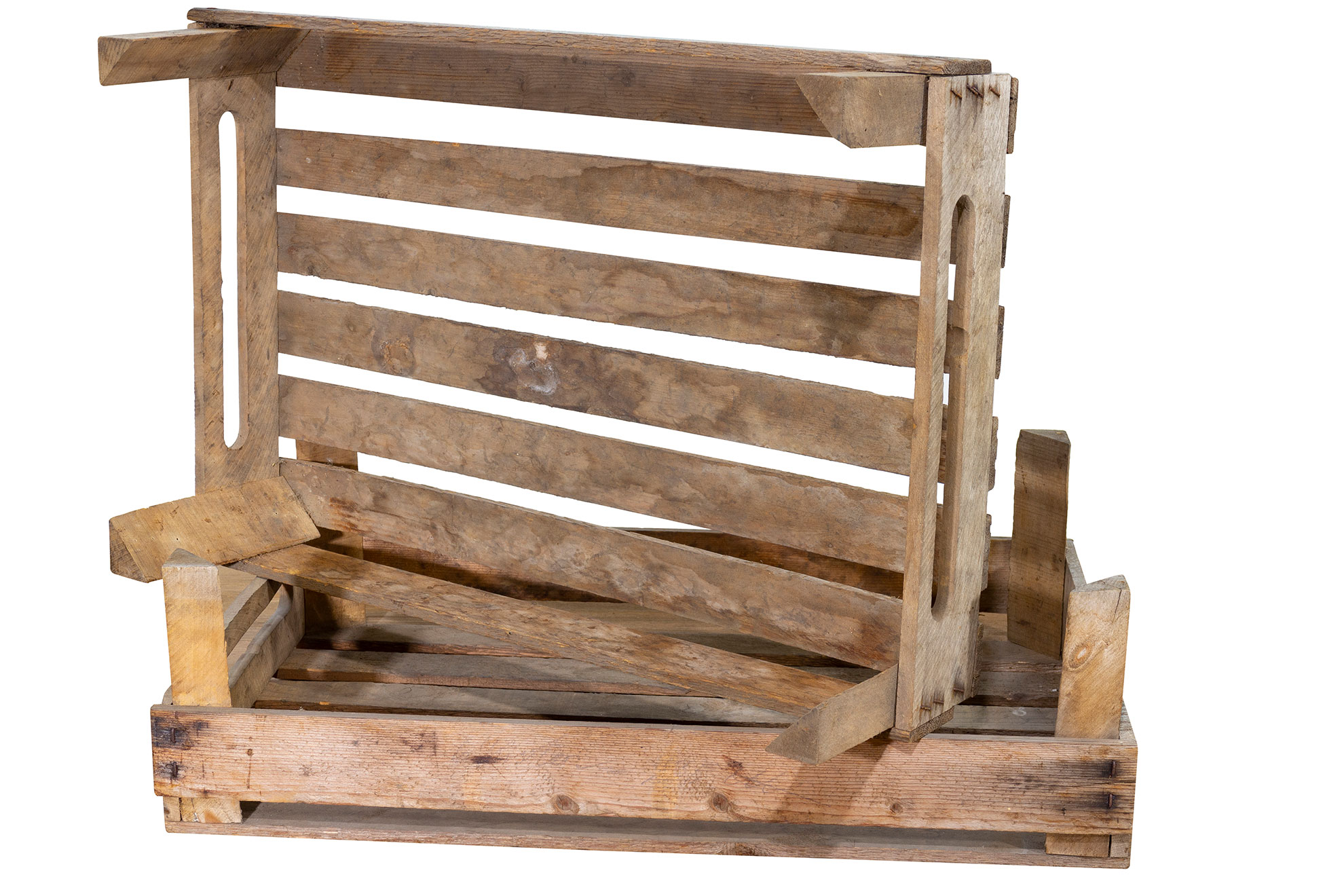 Stabile Holzsteige mit Griff 60x40x18cm