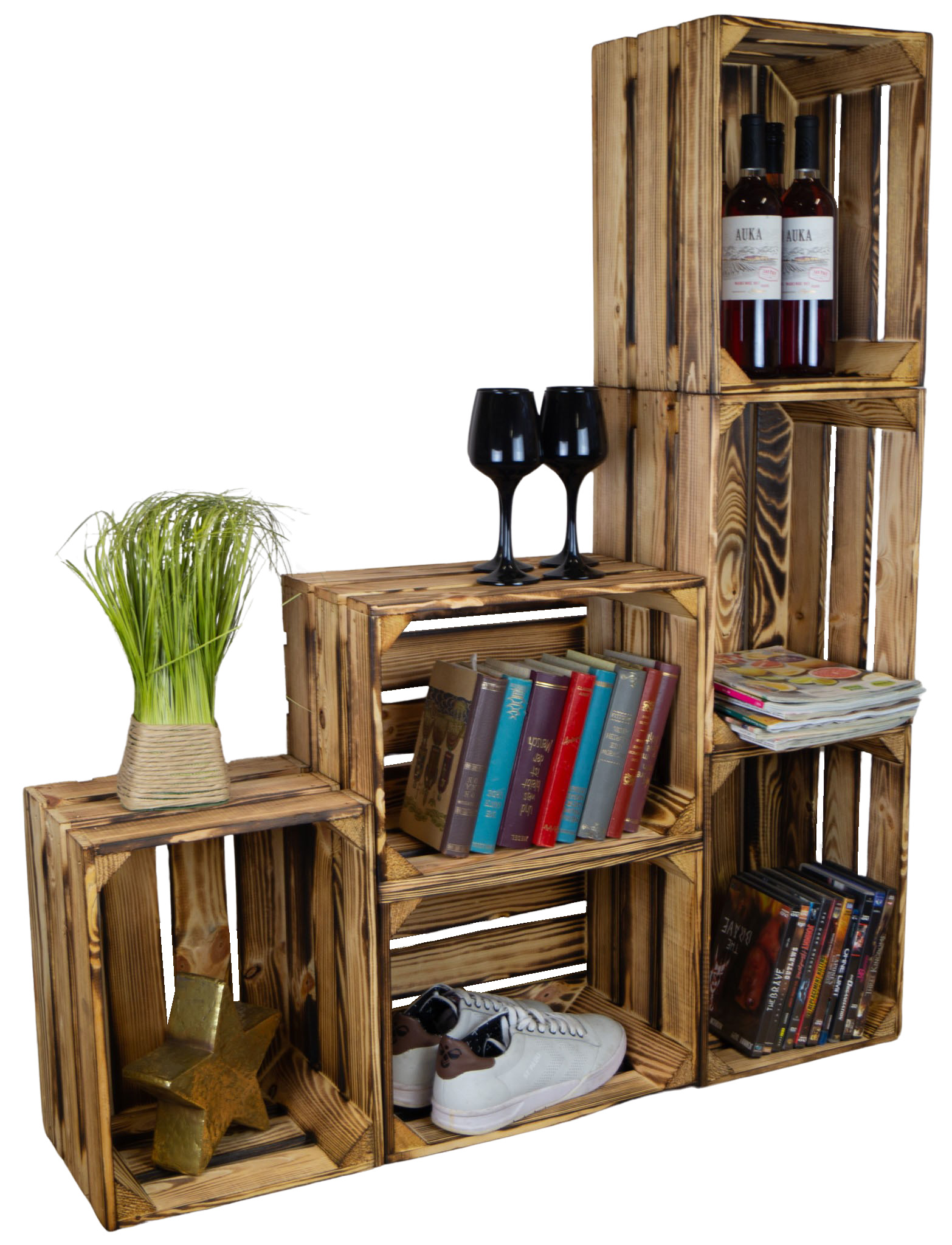 Kleine Obstkiste Bella in geflammt Kleine Obstkiste Bella in geflammt