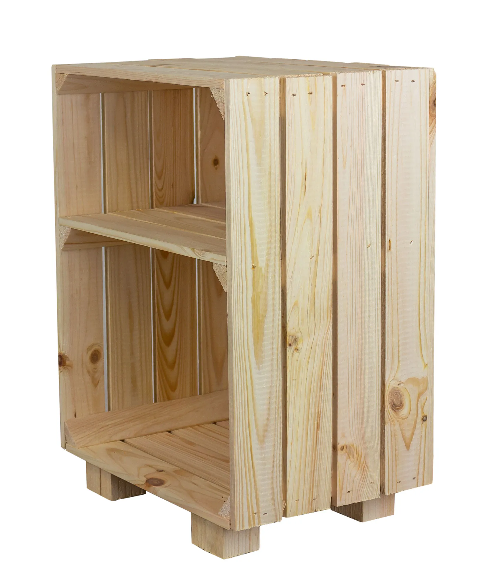 Heller Nachttisch mit Mittelbrett und Füßen 30,5x40x54cm Heller Nachttisch mit Mittelbrett und Füßen 30,5x40x54cm