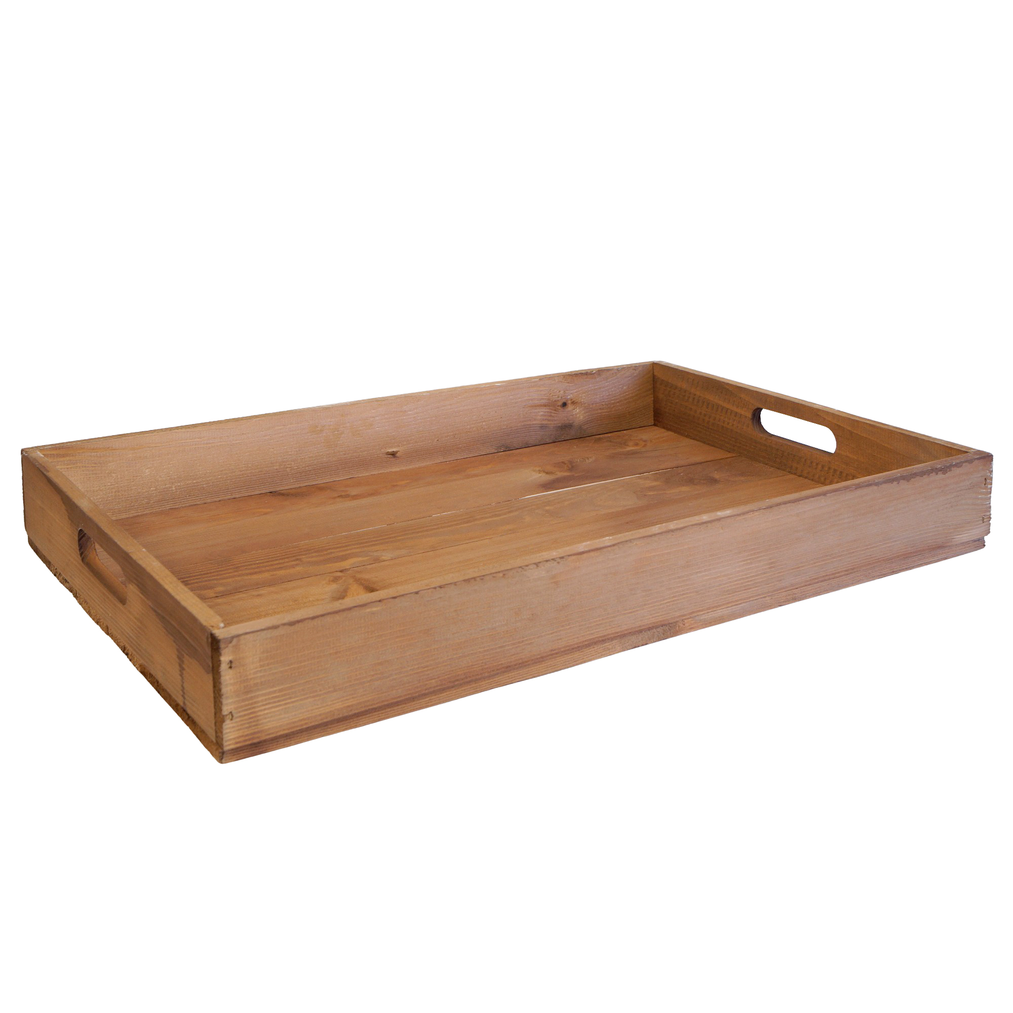 Serviertablett in braun 60x40x8cm Holztablett Frühstückstablet Bartablett
